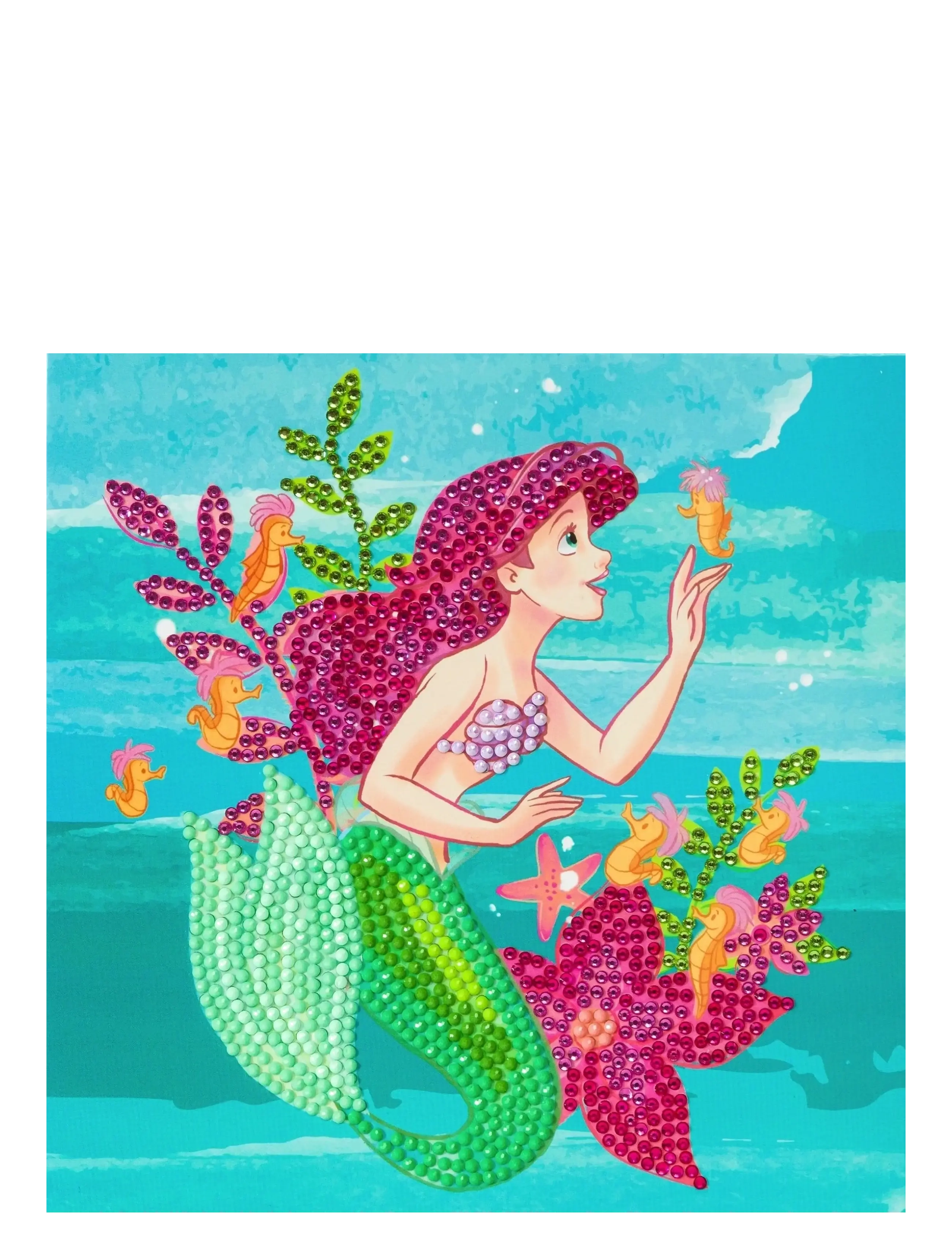 Crystal Art Ariel, Crystal Art Card Kit - Tegne & Hobbyartikler - PURPLE / pink/rose