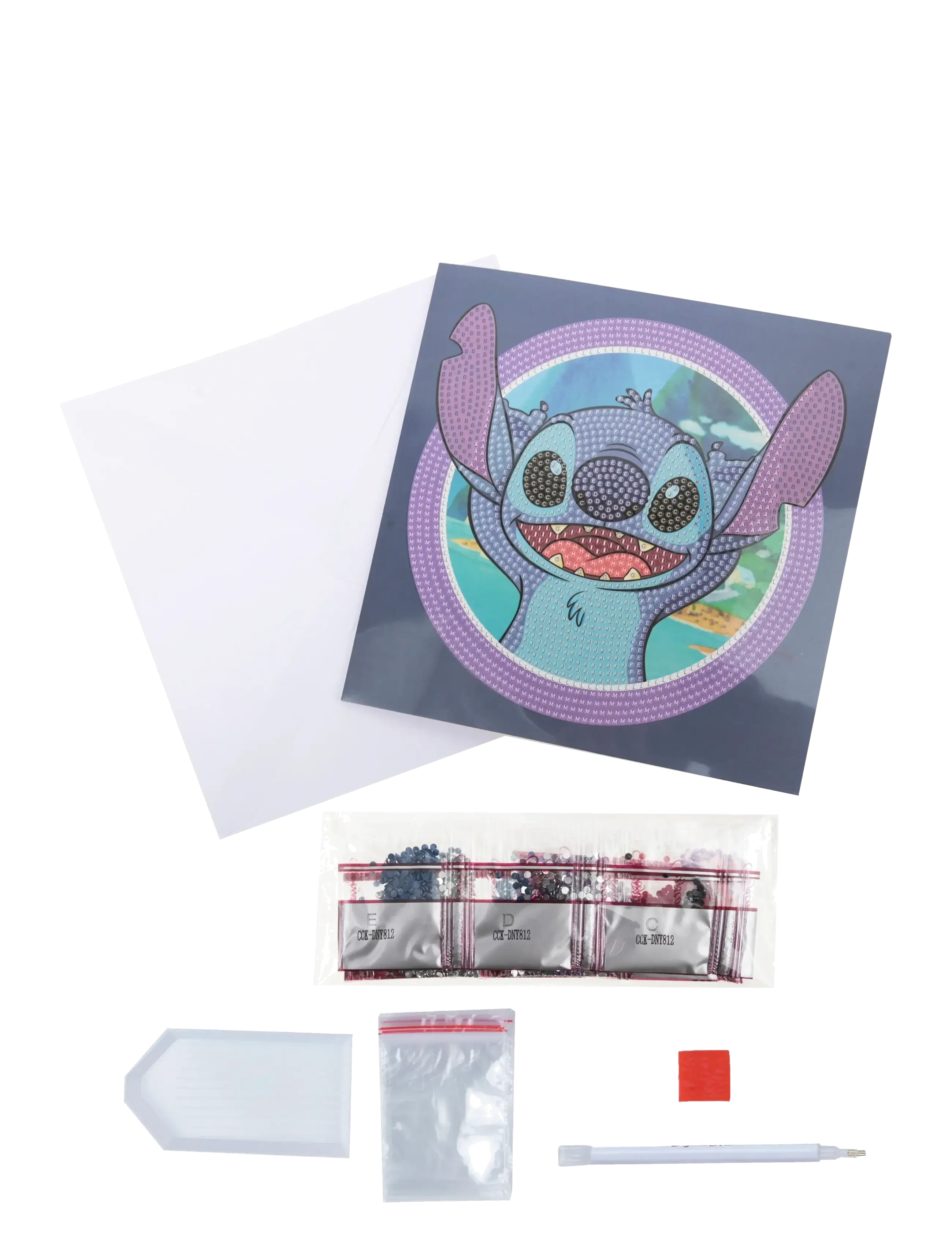 Crystal Art - Stitch, Crystal Art Card Kit - pysselset - blue - 1