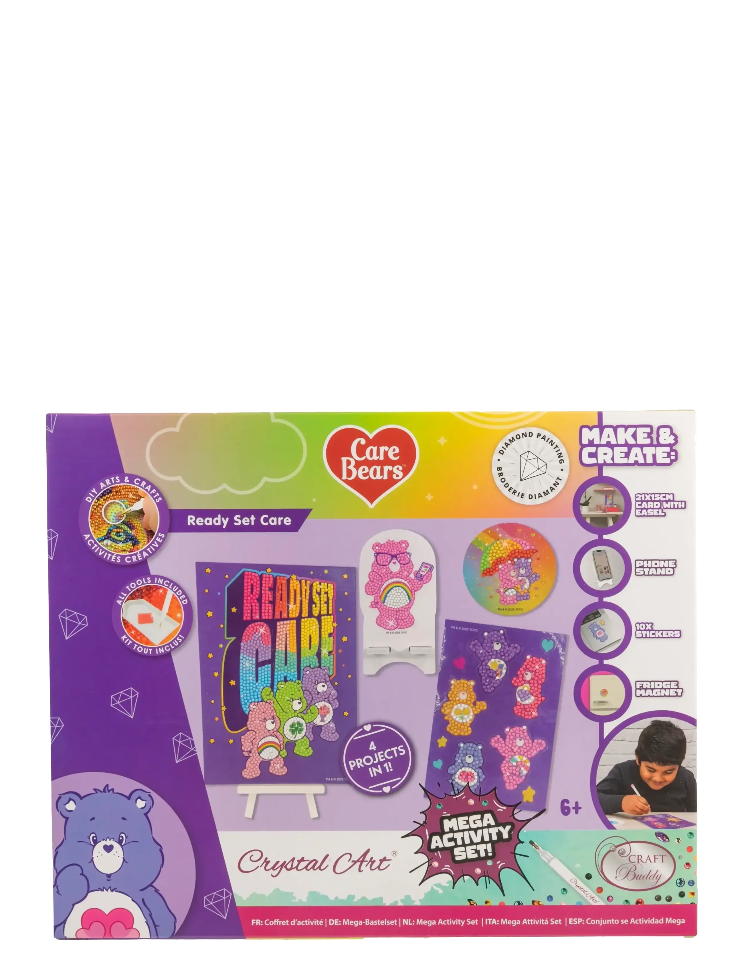 Crystal Art Peace Hope & Caring, Crystal Art Mega Activity Set, Børn, Craft Sæt, Multi/mønstret, Str: ONE SIZE