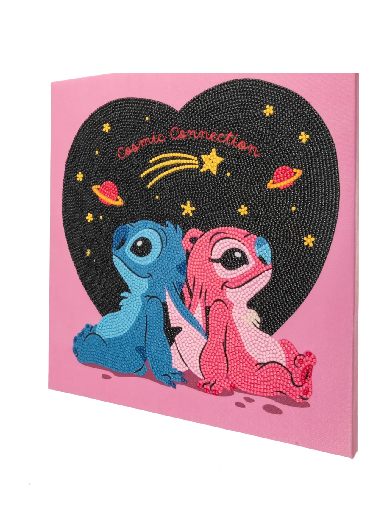 Crystal Art Stitch & Angel: Cosmic Connection, 30x30cm Crystal Art Kit - Legetøj - MULTI COLOURED / pink/rose