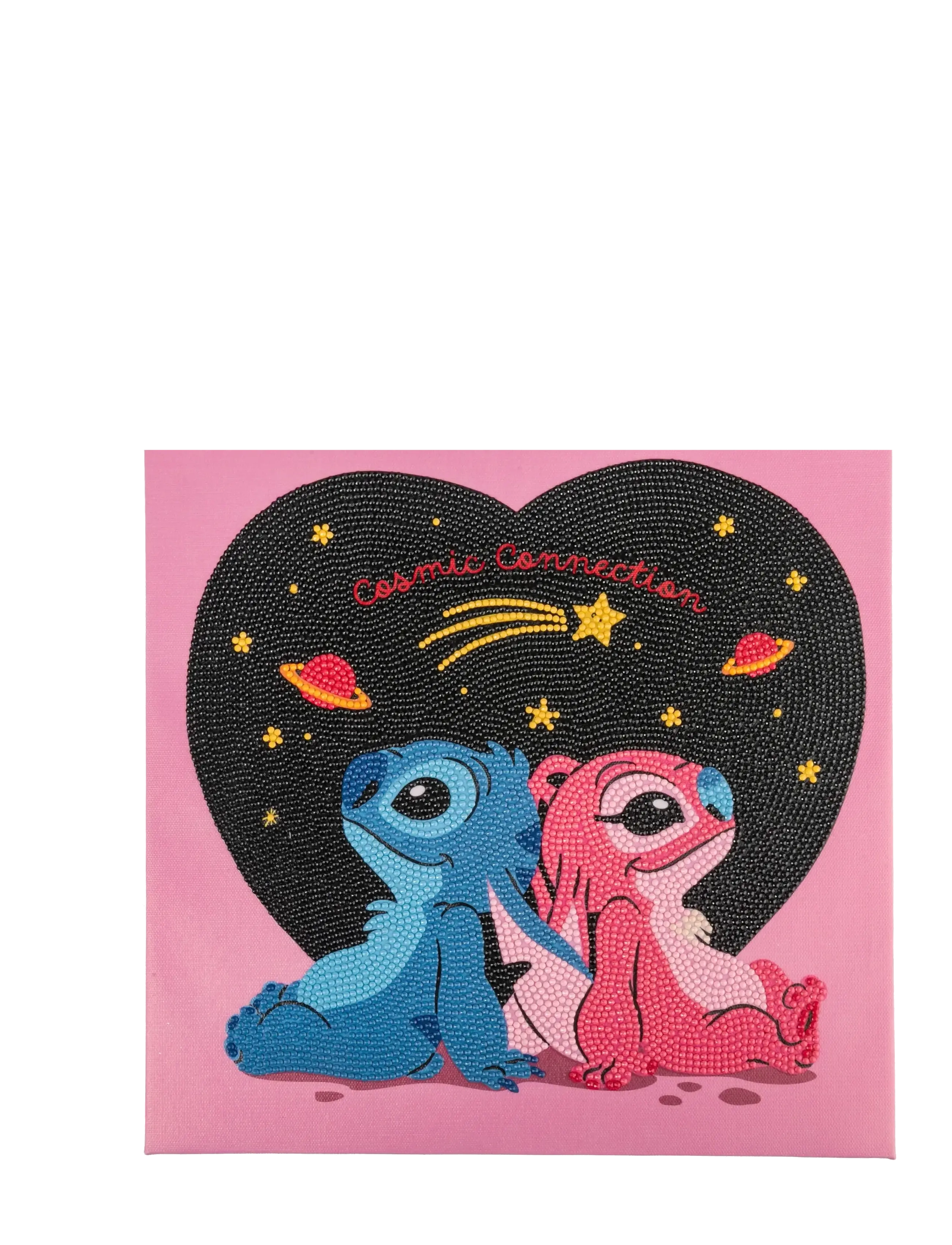 Crystal Art - Stitch & Angel: Cosmic Connection, 30x30cm Crystal Art Kit - föndursett - multi coloured - 1