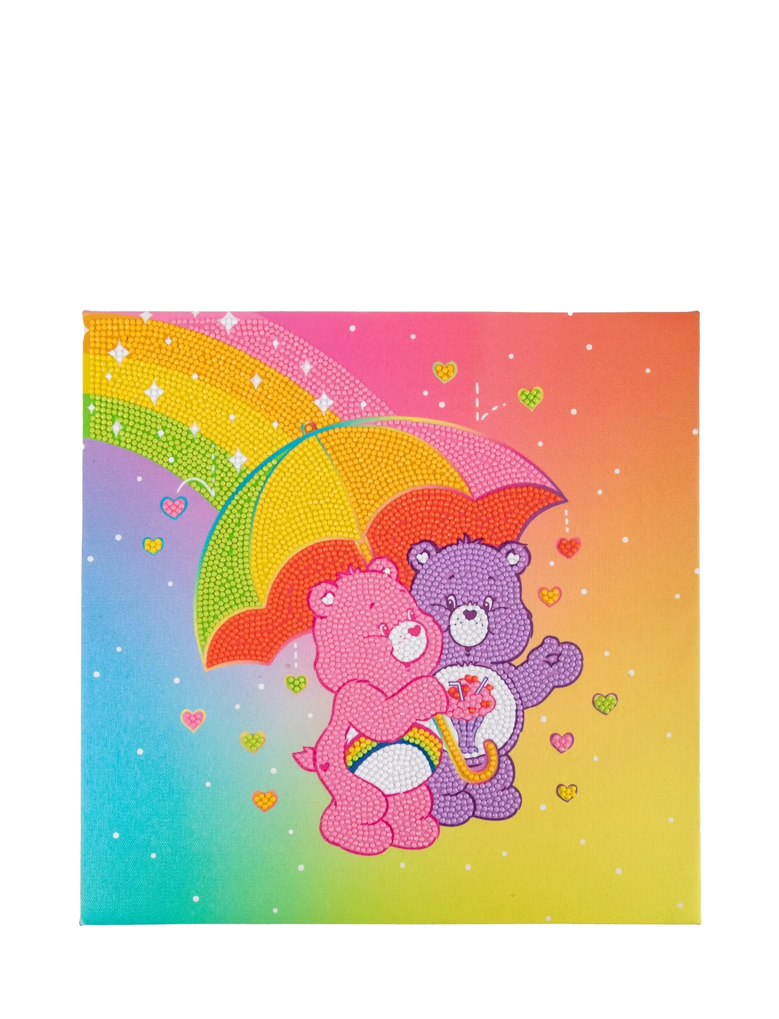 Crystal Art Showered with Love, 30x30cm Crystal Art Kit - Legetøj - MULTI COLOURED / pink/rose