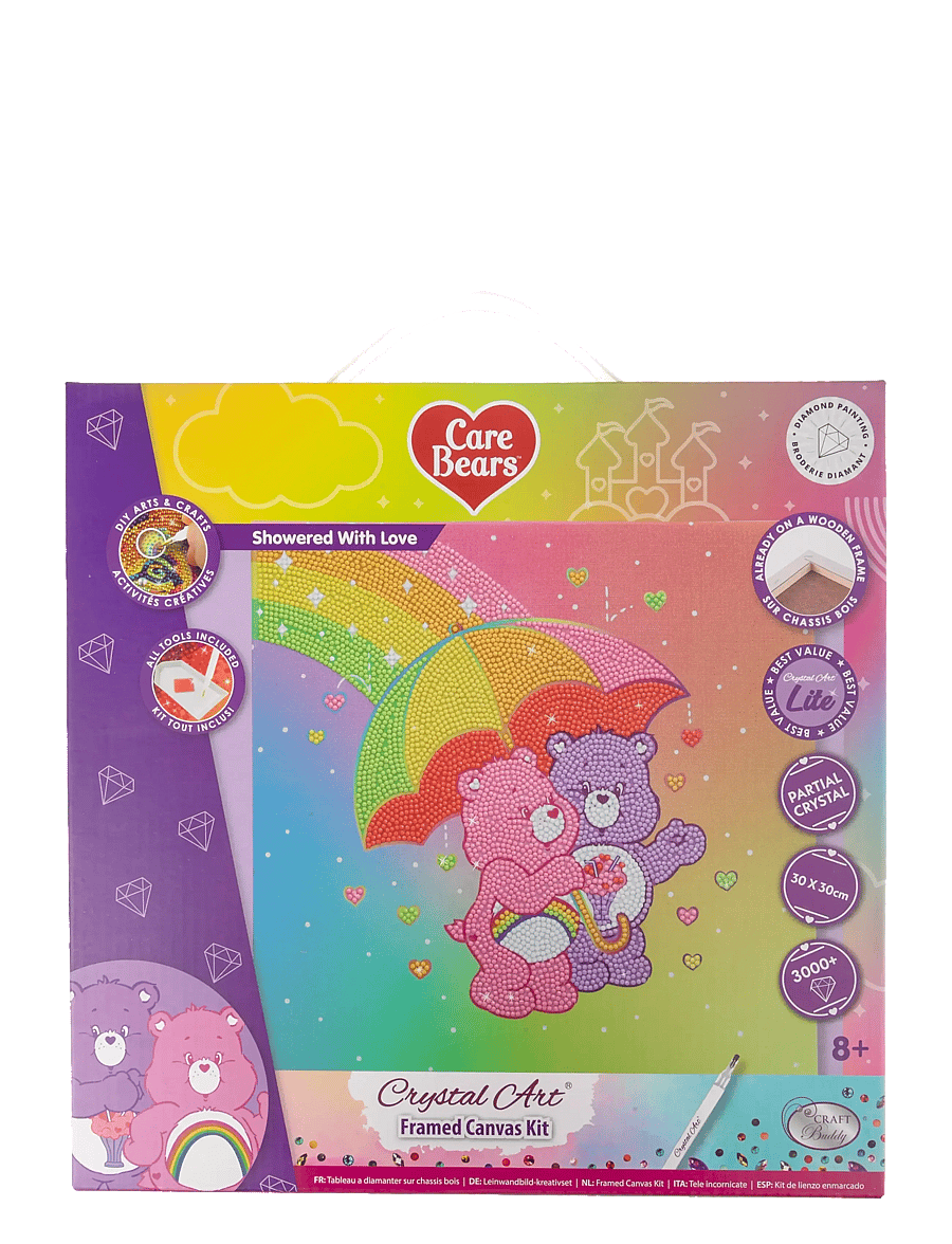 Crystal Art - Showered with Love, 30x30cm Crystal Art Kit - kreasæt - multi coloured - 3