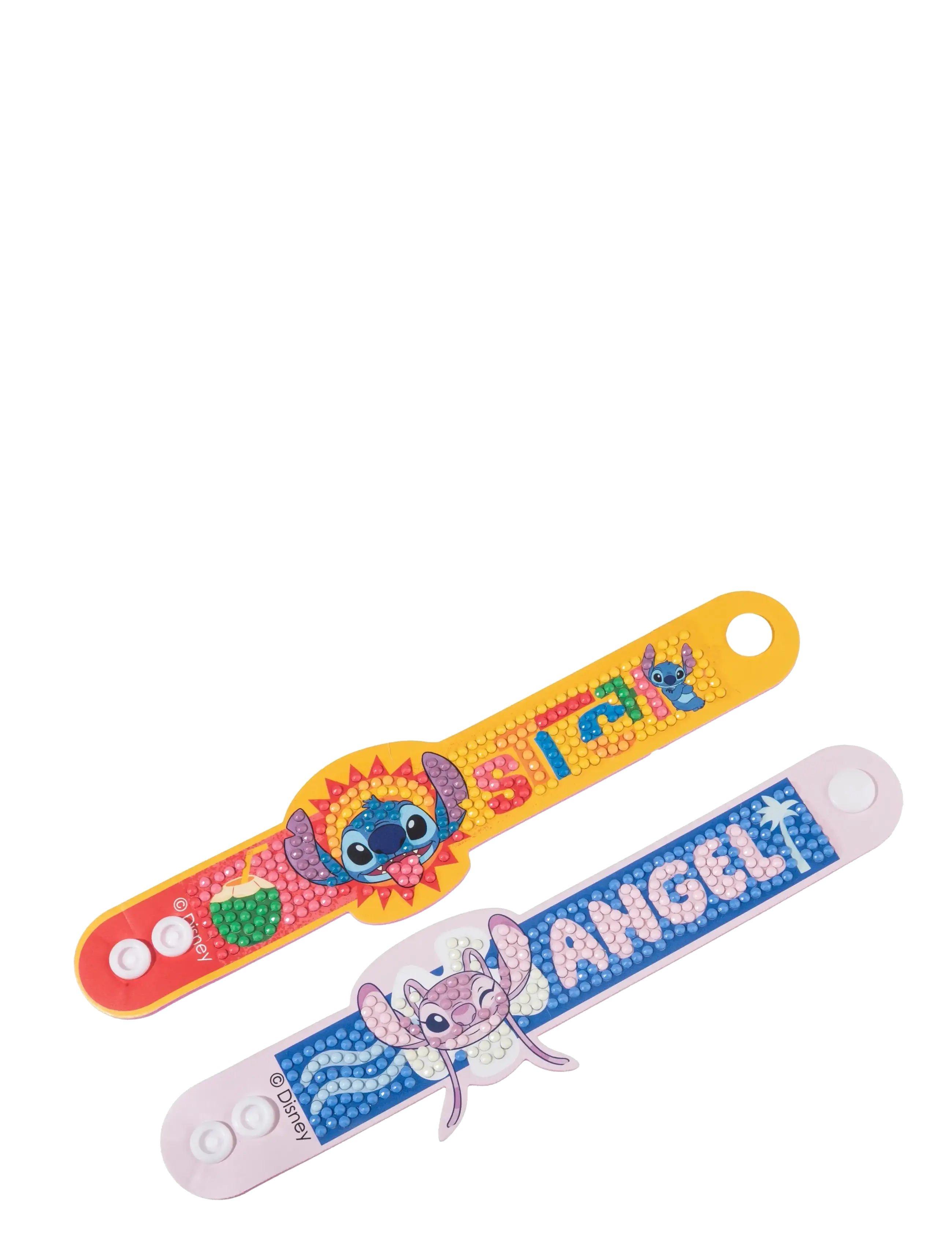 Crystal Art - Stitch & Angel, Crystal Art Friendship Bracelet - kreasæt - multi coloured - 1