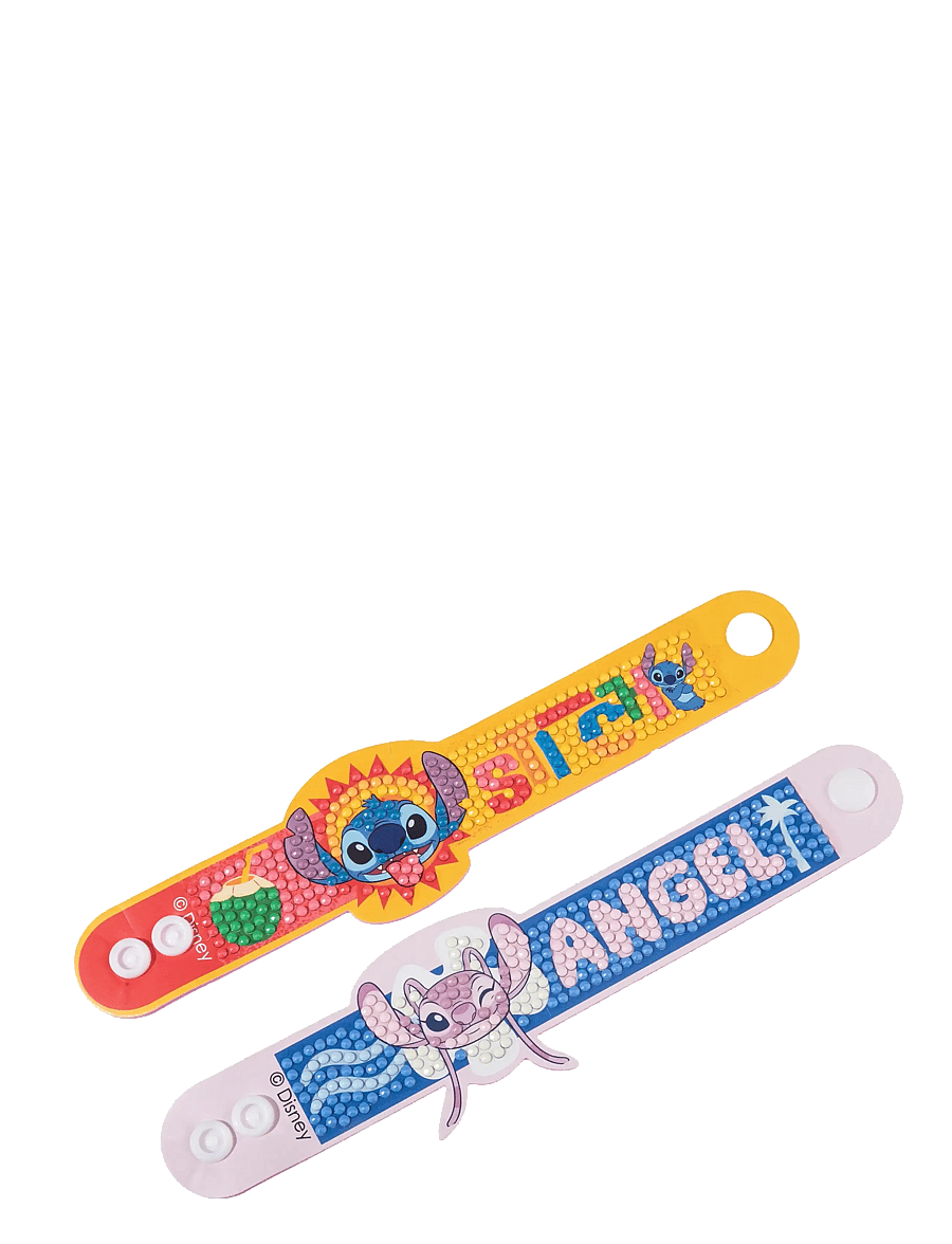 Crystal Art - Stitch & Angel, Crystal Art Friendship Bracelet - kreasæt - multi coloured - 1