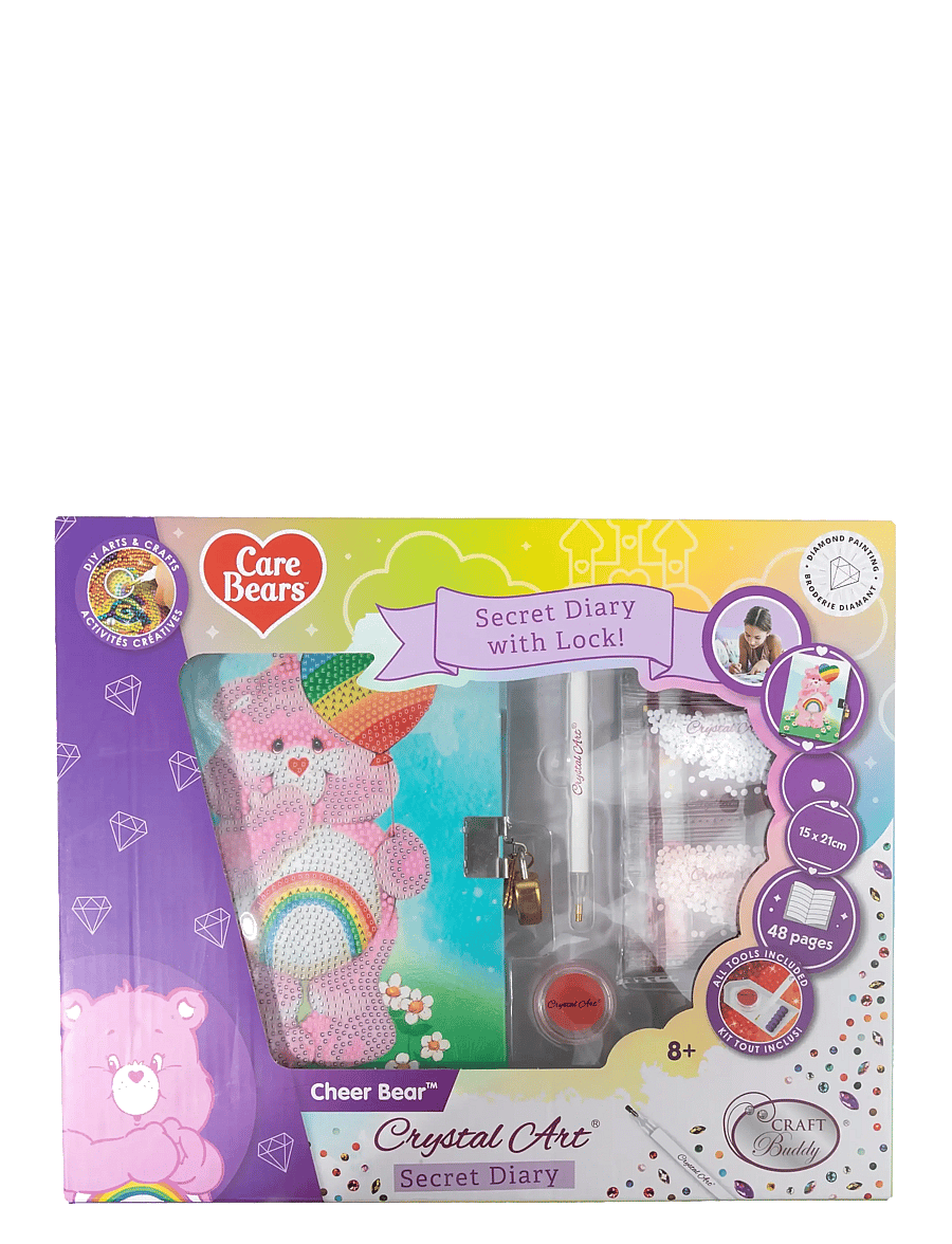 Crystal Art - Cheer Bear, Crystal Art Secret Diary - askartelusetit - multi coloured - 3