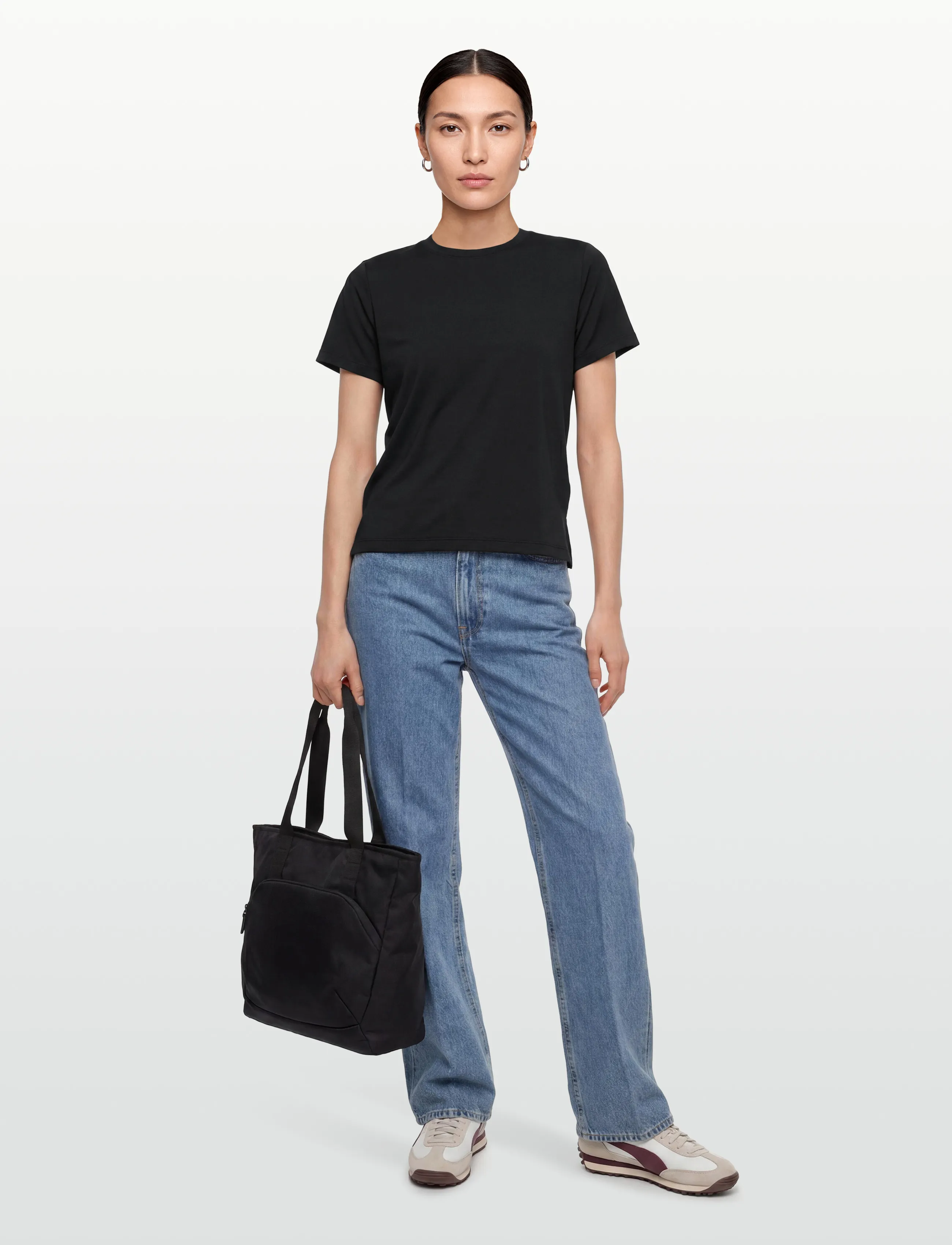 Cuera - Flame Light Weight Slit Top - t-shirts - black - 0