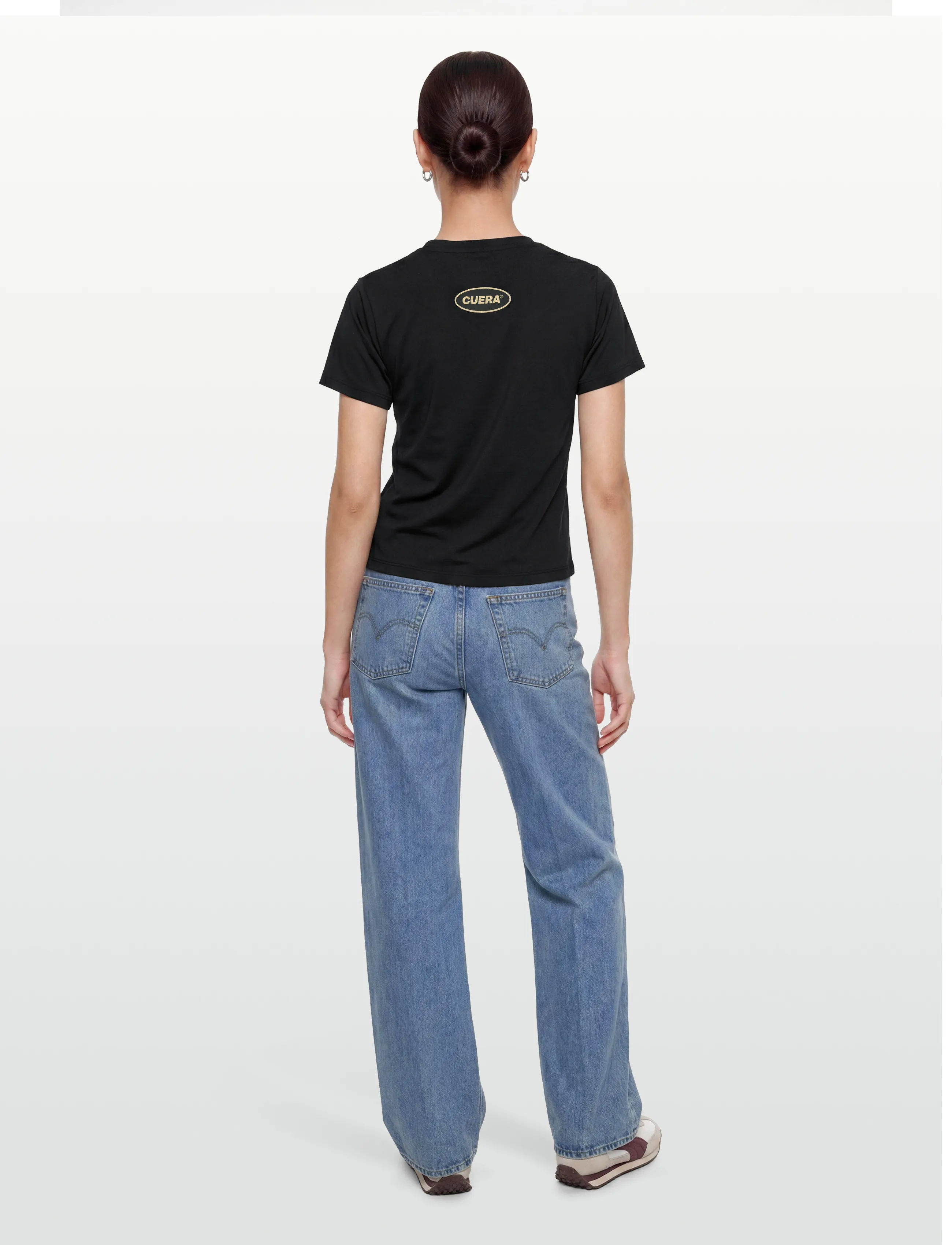 Cuera - Flame Light Weight Slit Top - t-shirts - black - 4