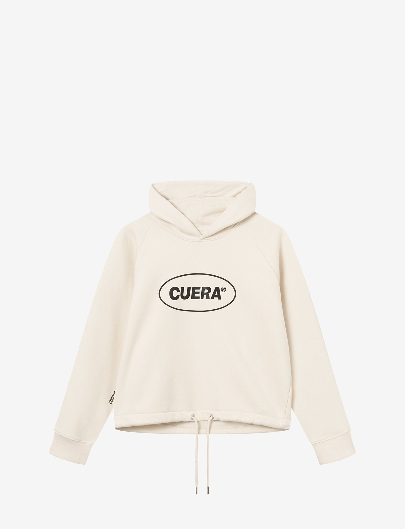Cuera - Cropped Merch Hoodie - sweatshirts & hættetrøjer - off white - 0
