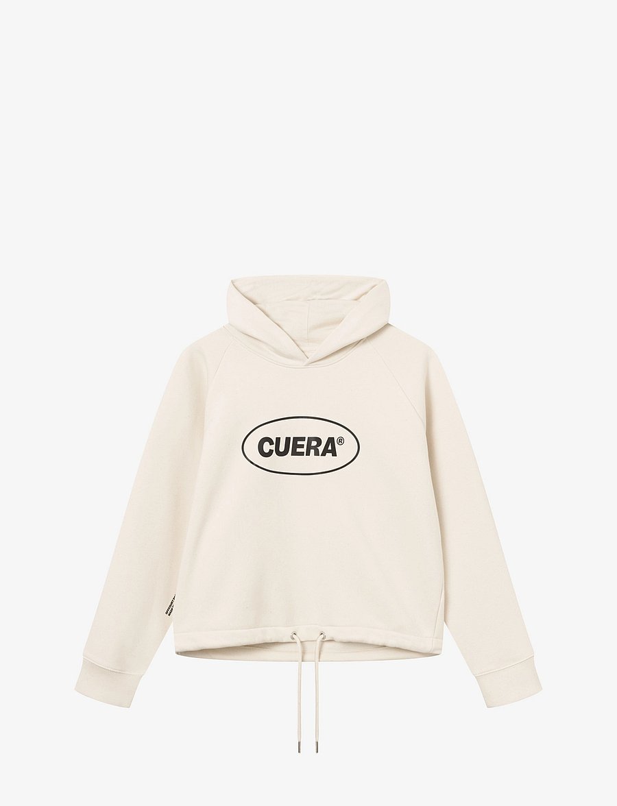 Cuera - Cropped Merch Hoodie - kapuzenpullover - off white - 1