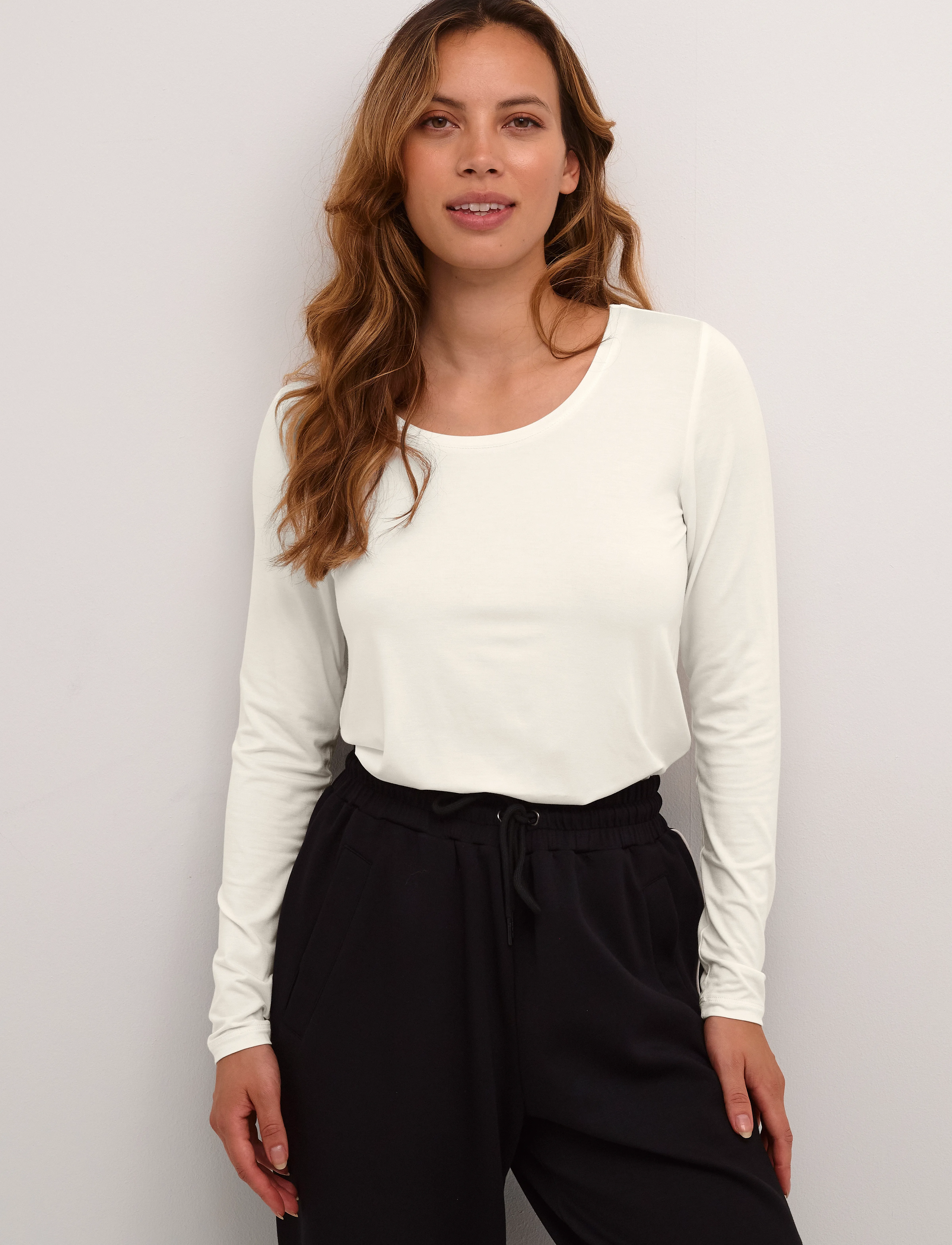 Culture CUpoppy T-Shirt LS - Långärmade toppar - SPRING GARDENIA / cream