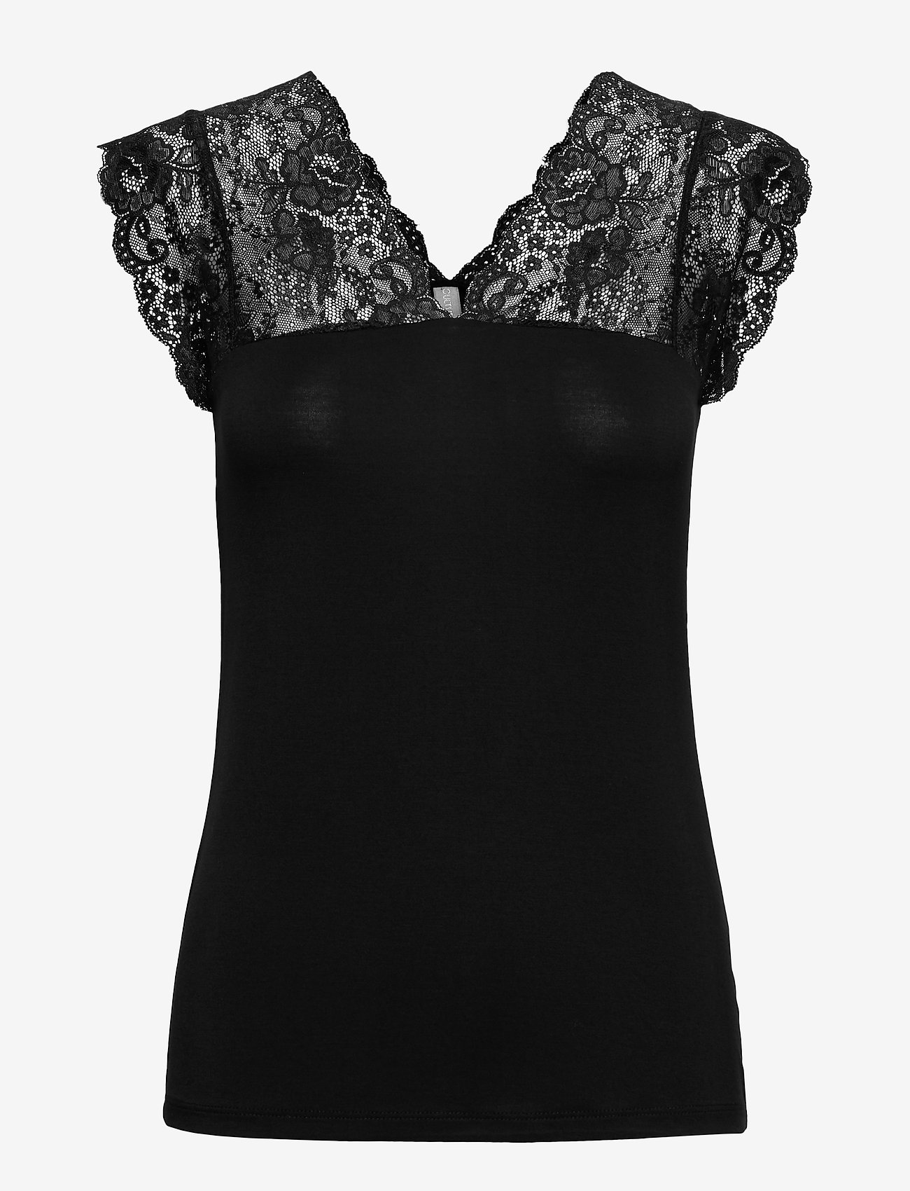 Culture - CUpoppy Lace Top - sleeveless tops - black - 0