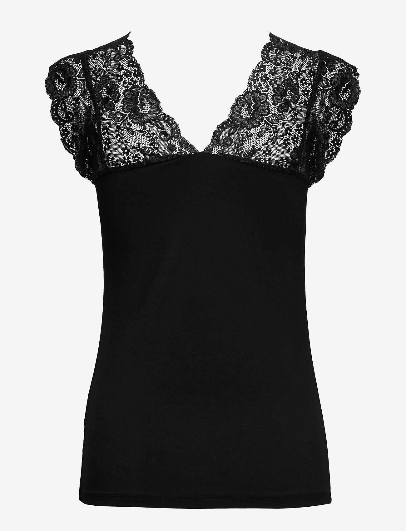 Culture - CUpoppy Lace Top - sleeveless tops - black - 1