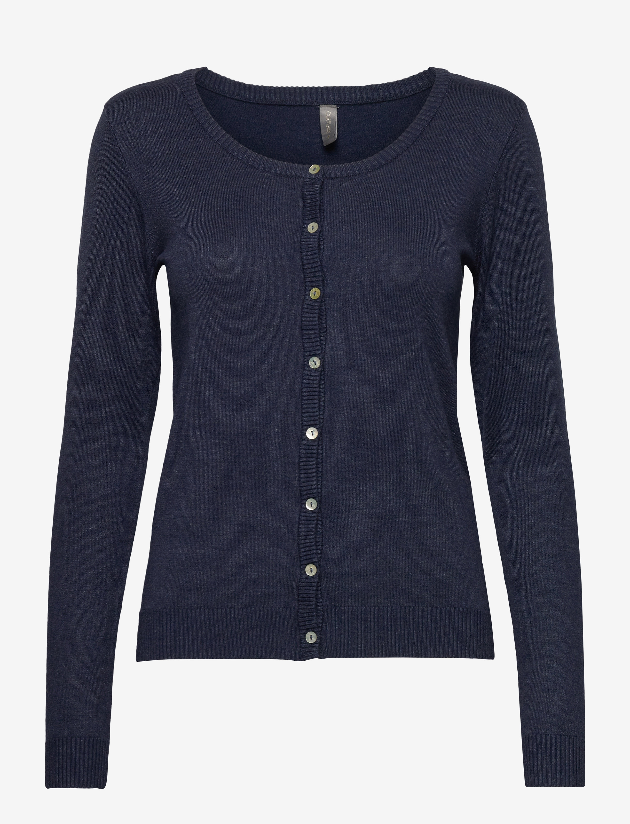Culture CUannemarie Cardigan - Transitional Layering - BLUE IRIS MELANGE - B8989 / navy