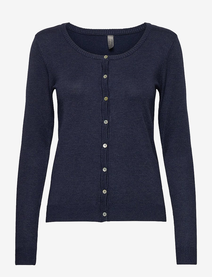 Culture - CUannemarie Cardigan - strickjacken - blue iris melange - b8989 - 1
