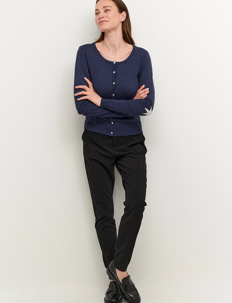 Culture - CUannemarie Cardigan - strickjacken - blue iris melange - b8989 - 3