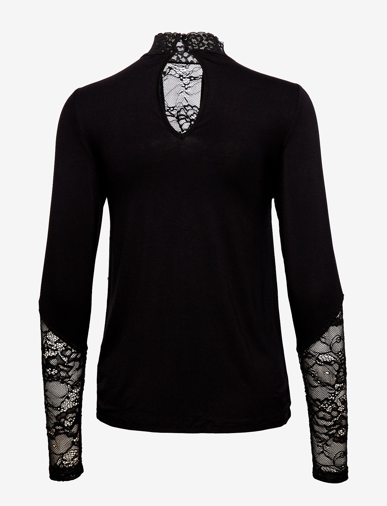 Culture - CUpoppy Lace Blouse - långärmade toppar - black - 2