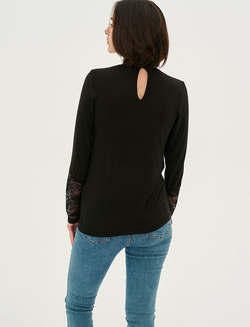 Culture - CUpoppy Lace Blouse - långärmade toppar - black - 5