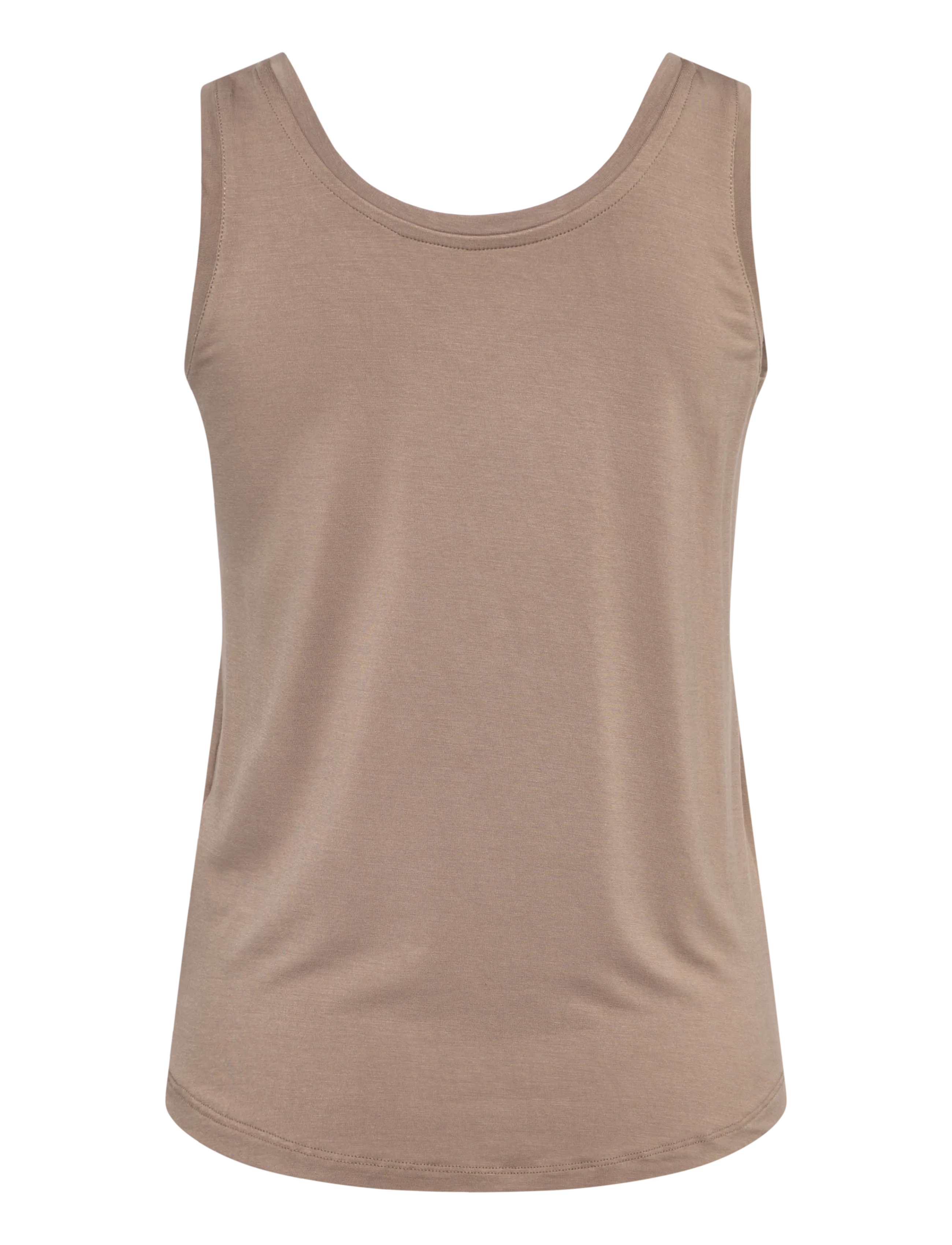 Culture - CUpoppy VO-neck Tank Top. - sleeveless tops - timber wolf - 2