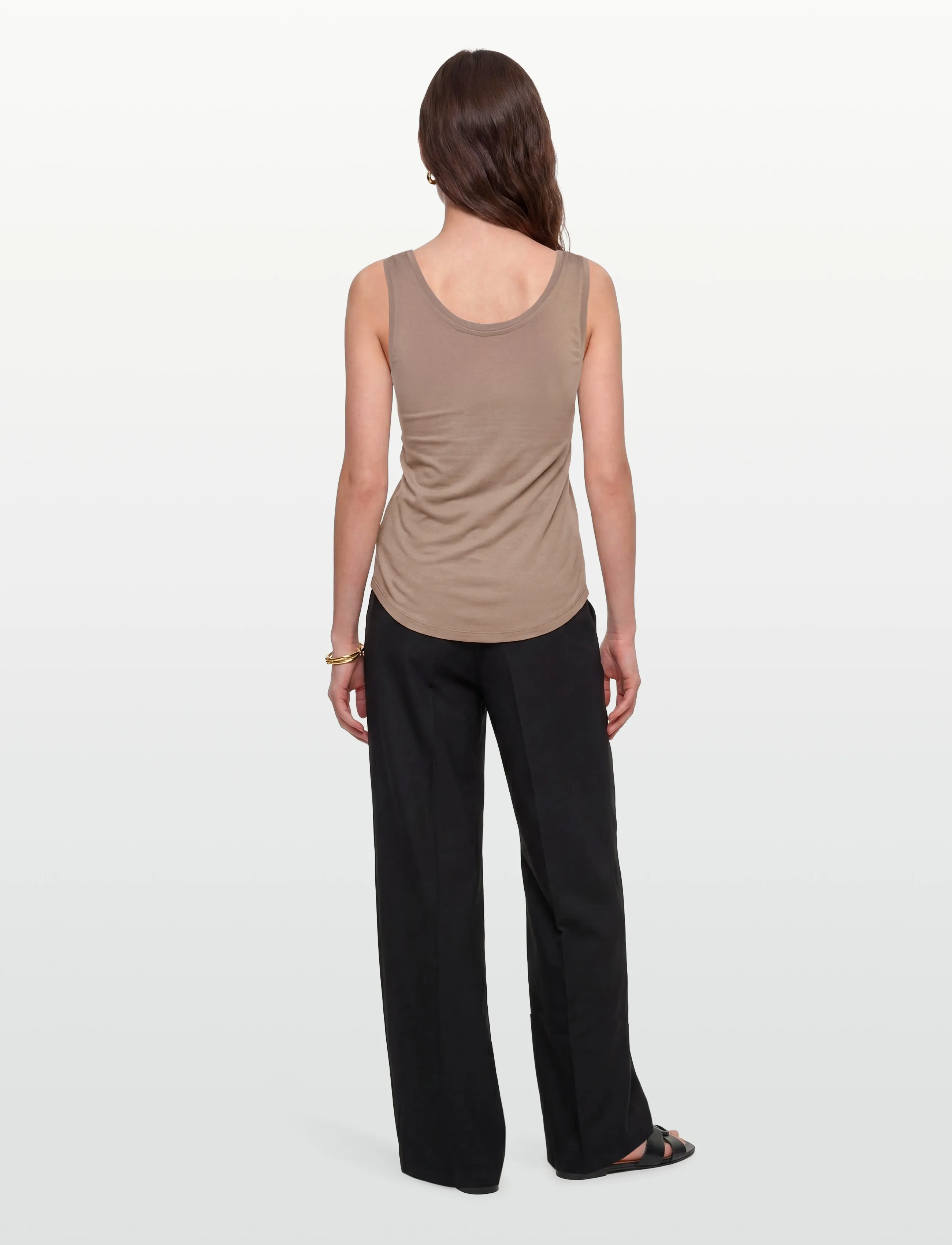 Culture - CUpoppy VO-neck Tank Top. - Ärmellose tops - timber wolf - 4