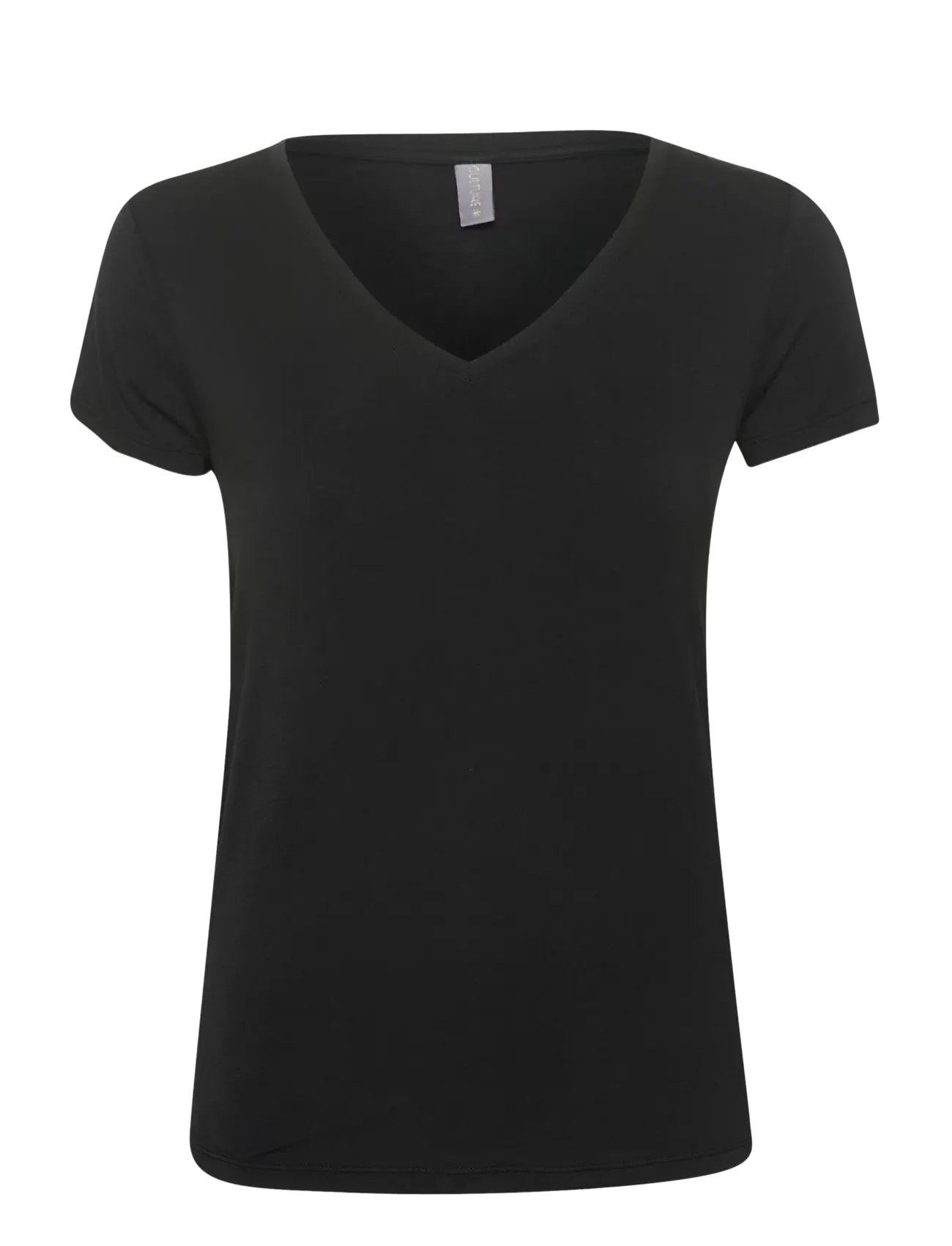 Culture CUpoppy V-neck T-Shirt - Tøj - BLACK / black