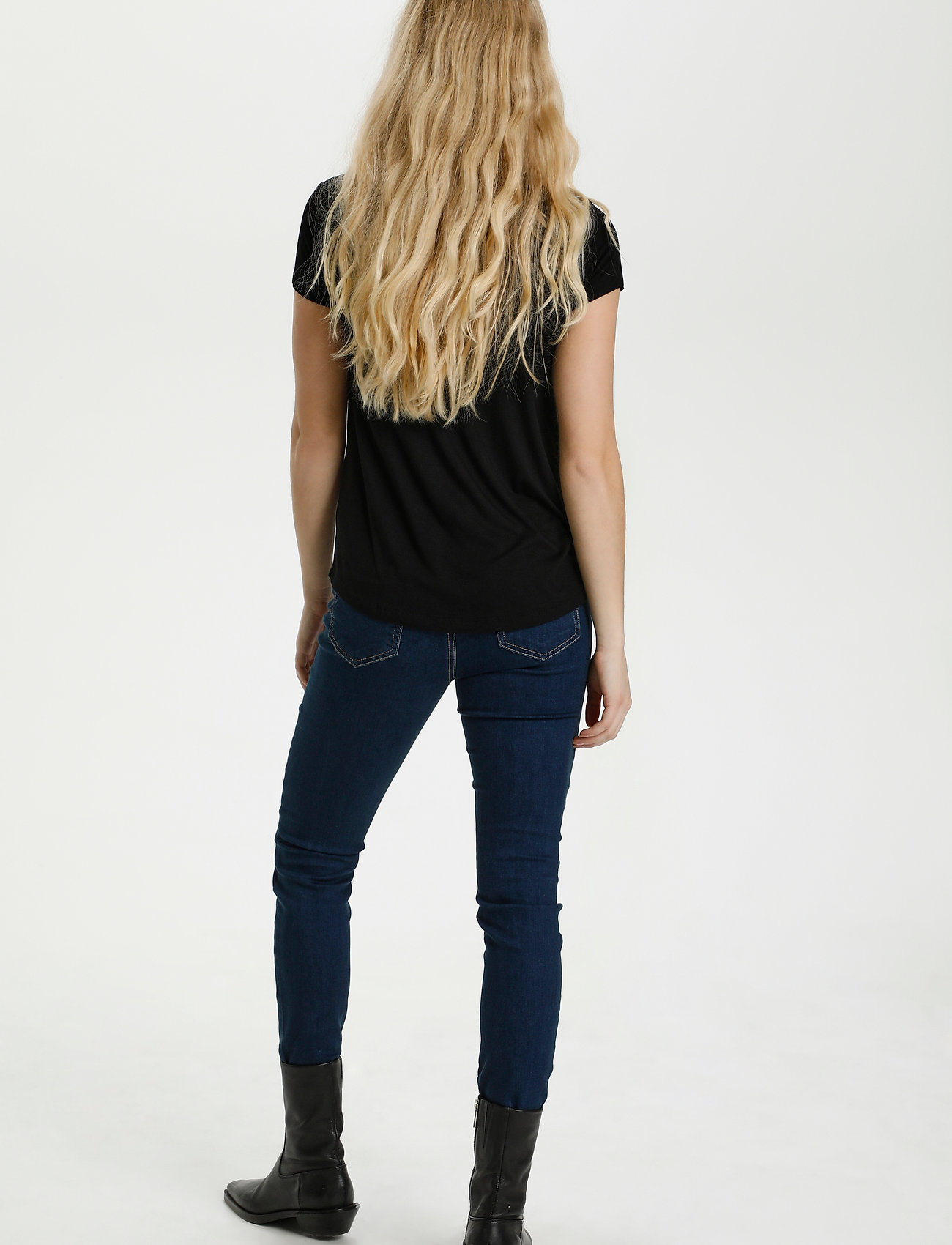 Culture - CUpoppy V-neck T-Shirt - stuttermarbolir - black - 4