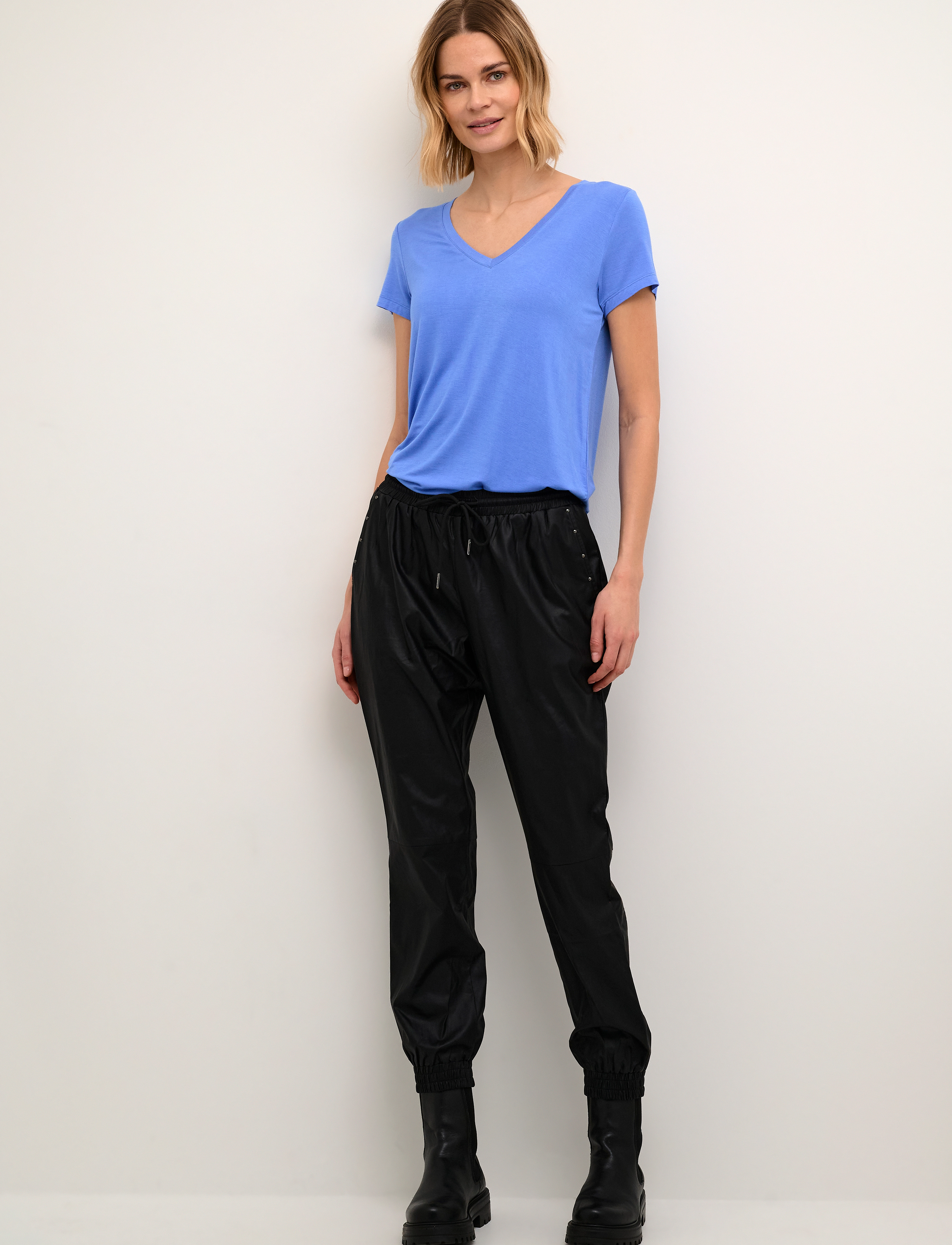 Culture - CUpoppy V-neck T-Shirt - laveste priser - blue bonnet - 3