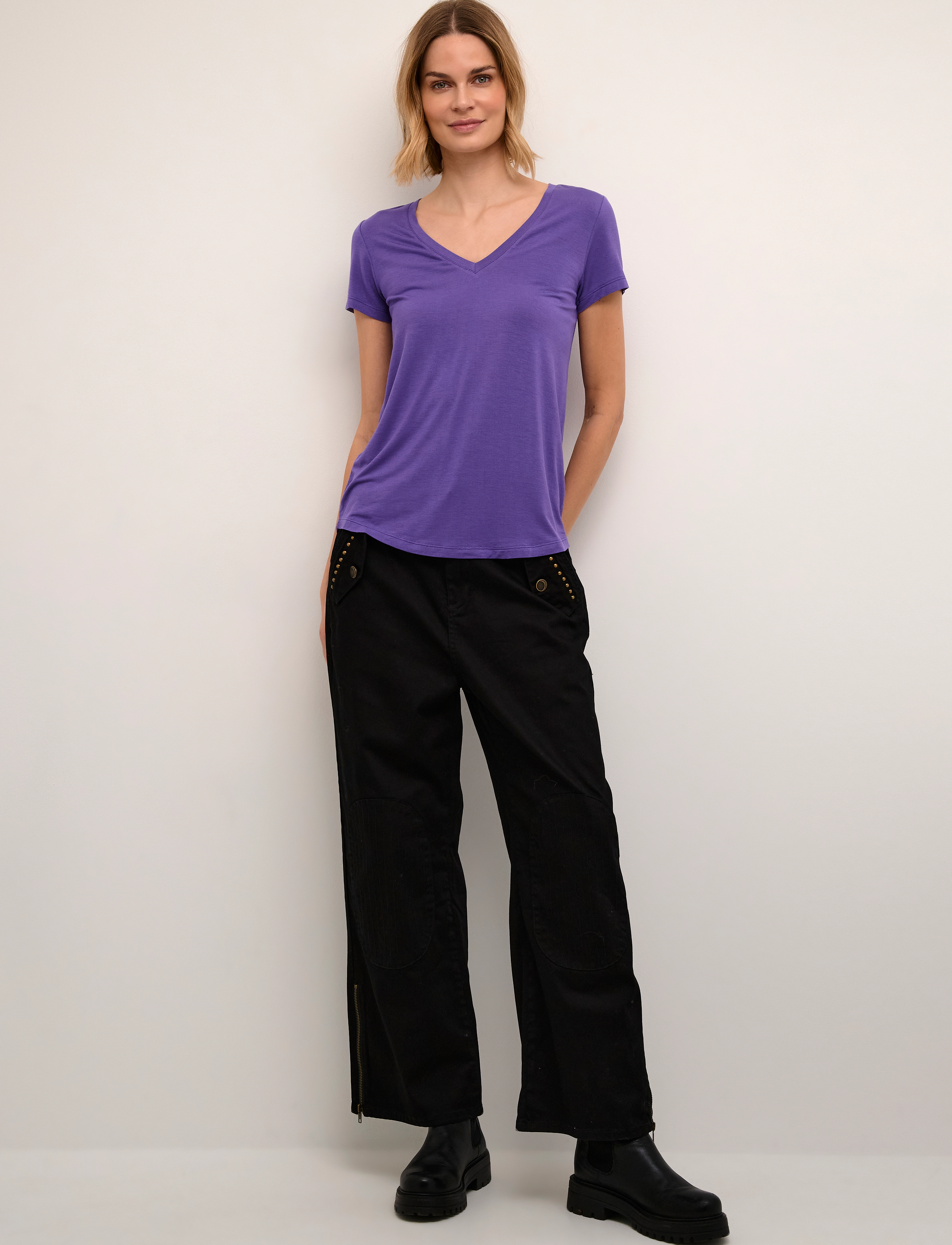 Culture - CUpoppy V-neck T-Shirt - laveste priser - imperial palace - 3