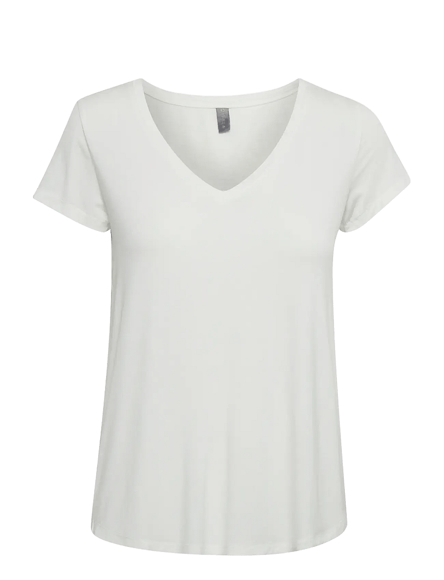 Culture - CUpoppy V-neck T-Shirt - t-shirts - spring gardenia - 1