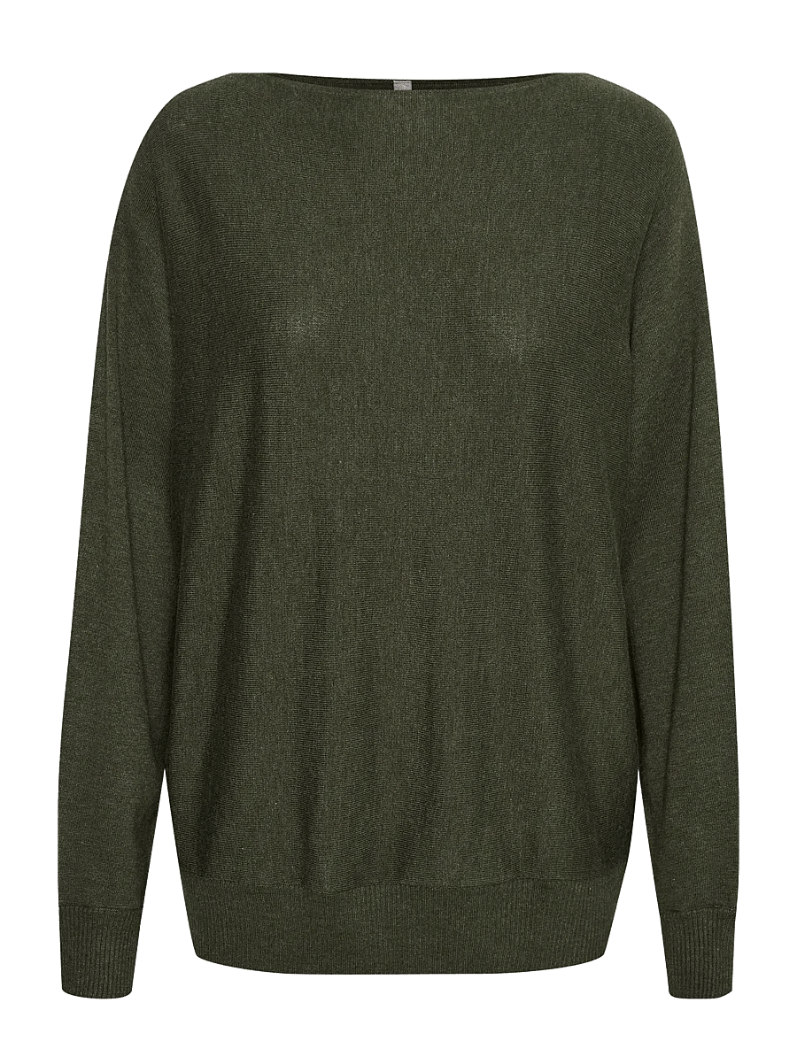 Culture - CUannemarie Batwing Jumper - jumpers - olive night melange - 1
