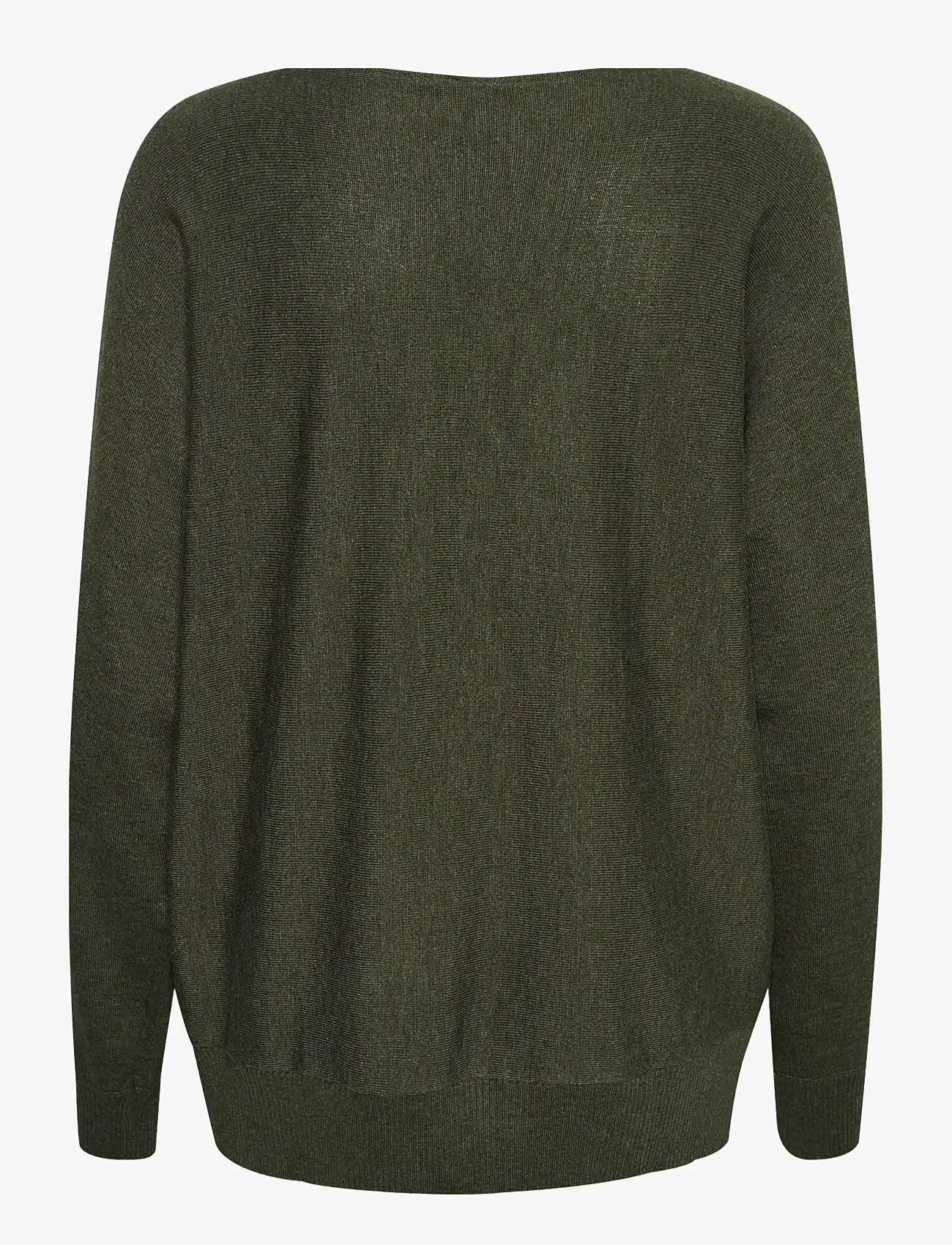 Culture - CUannemarie Batwing Jumper - stickade tröjor - olive night melange - 2