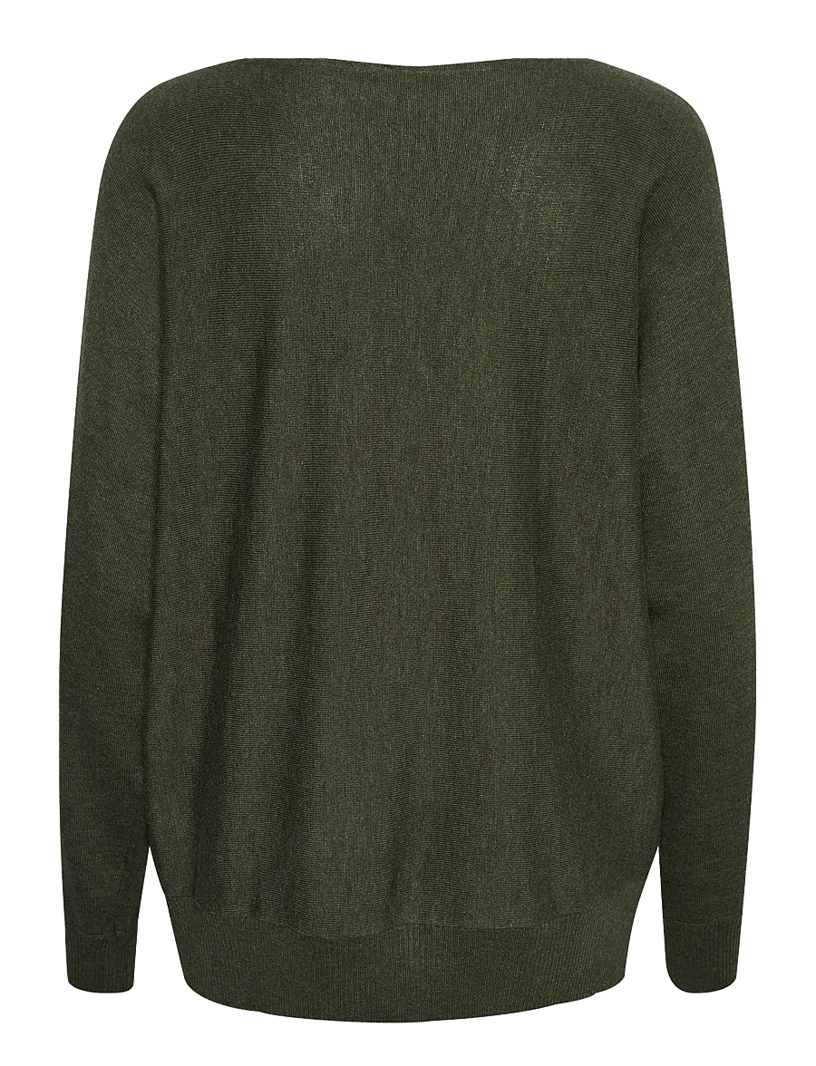 Culture - CUannemarie Batwing Jumper - jumpers - olive night melange - 2