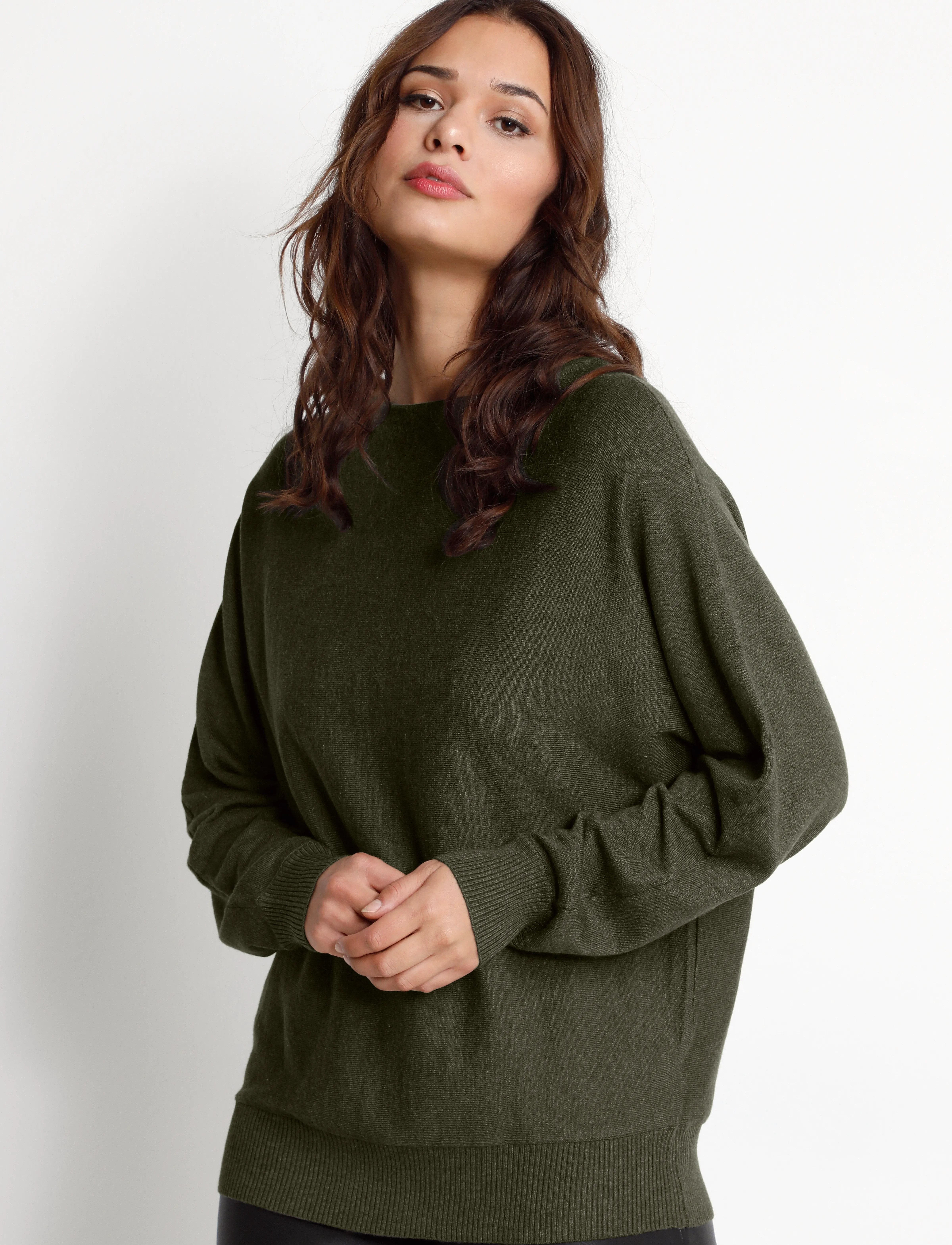 Culture Cuannemarie Batwing Jumper, M, Knitwear, Grün - Jumpers, Frauen