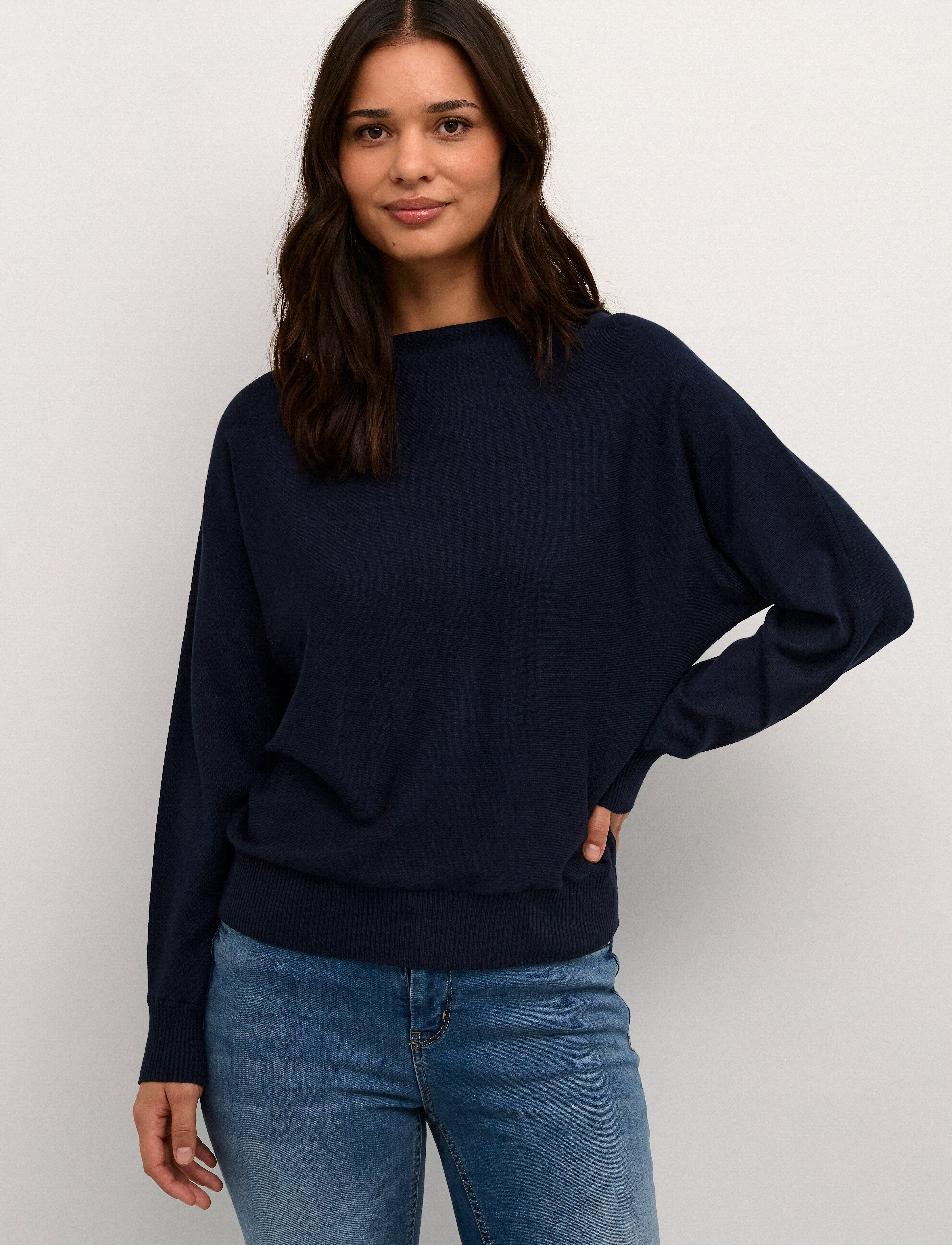 Culture Cuannemarie Batwing Jumper, M, Knitwear, Blau - Jumpers, Frauen