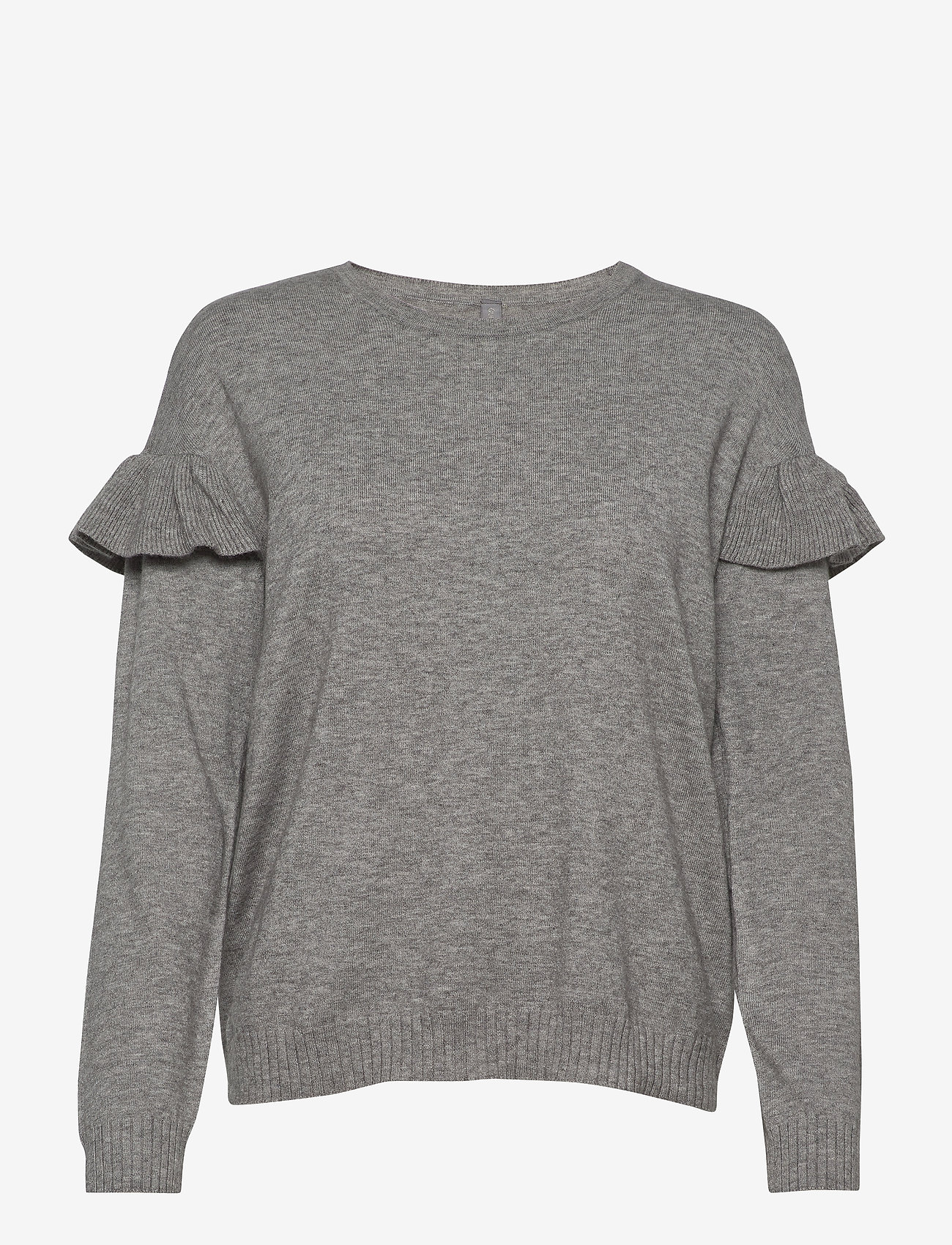 Culture - CUdarin Oneck Ruffle - grey melange - 0