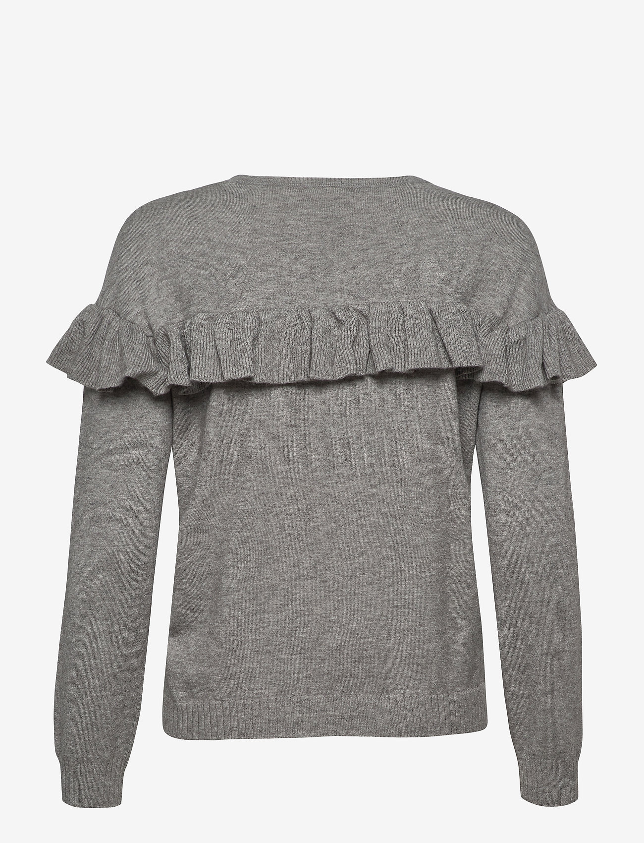 Culture - CUdarin Oneck Ruffle - grey melange - 1