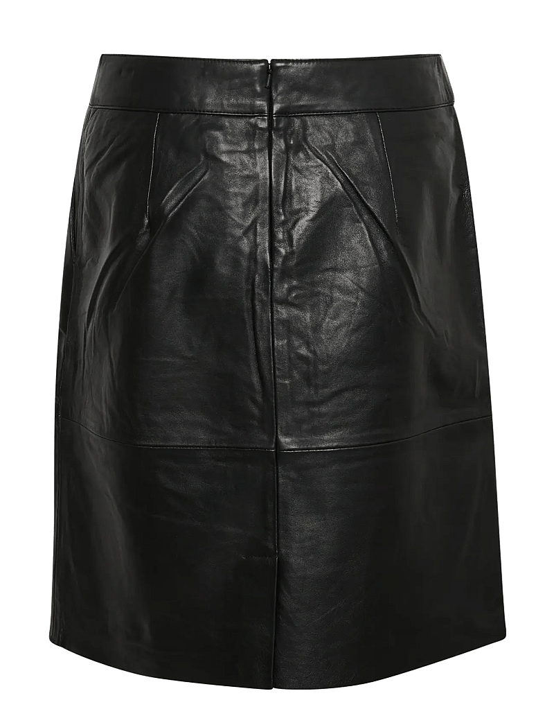 Culture - CUberta Leather Skirt - skinnkjolar - black - 2