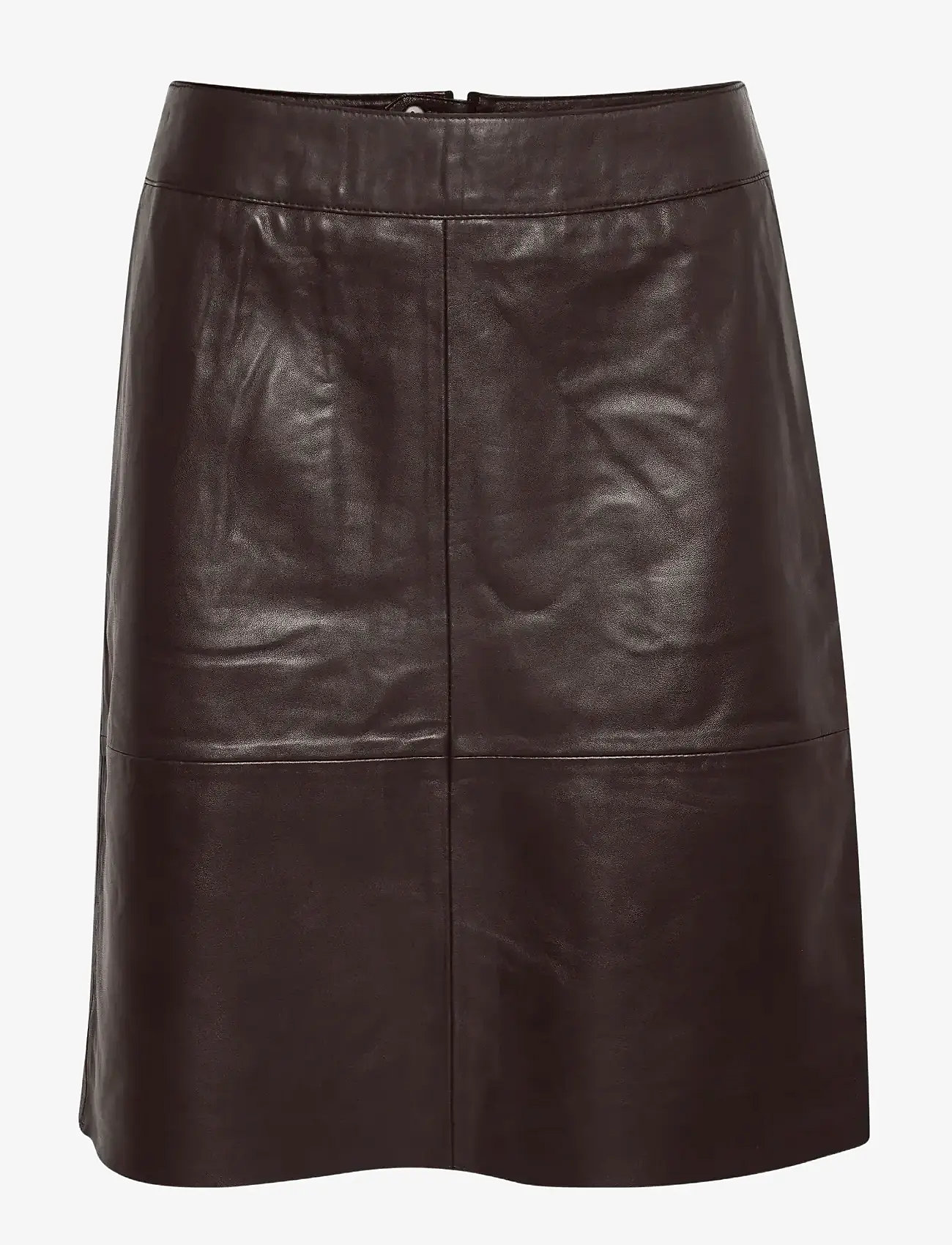Culture - CUberta Leather Skirt - coffee bean - 1