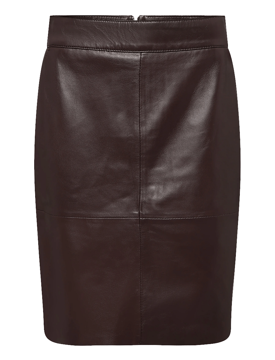 Culture - CUberta Leather Skirt - leather skirts - fudge - 0