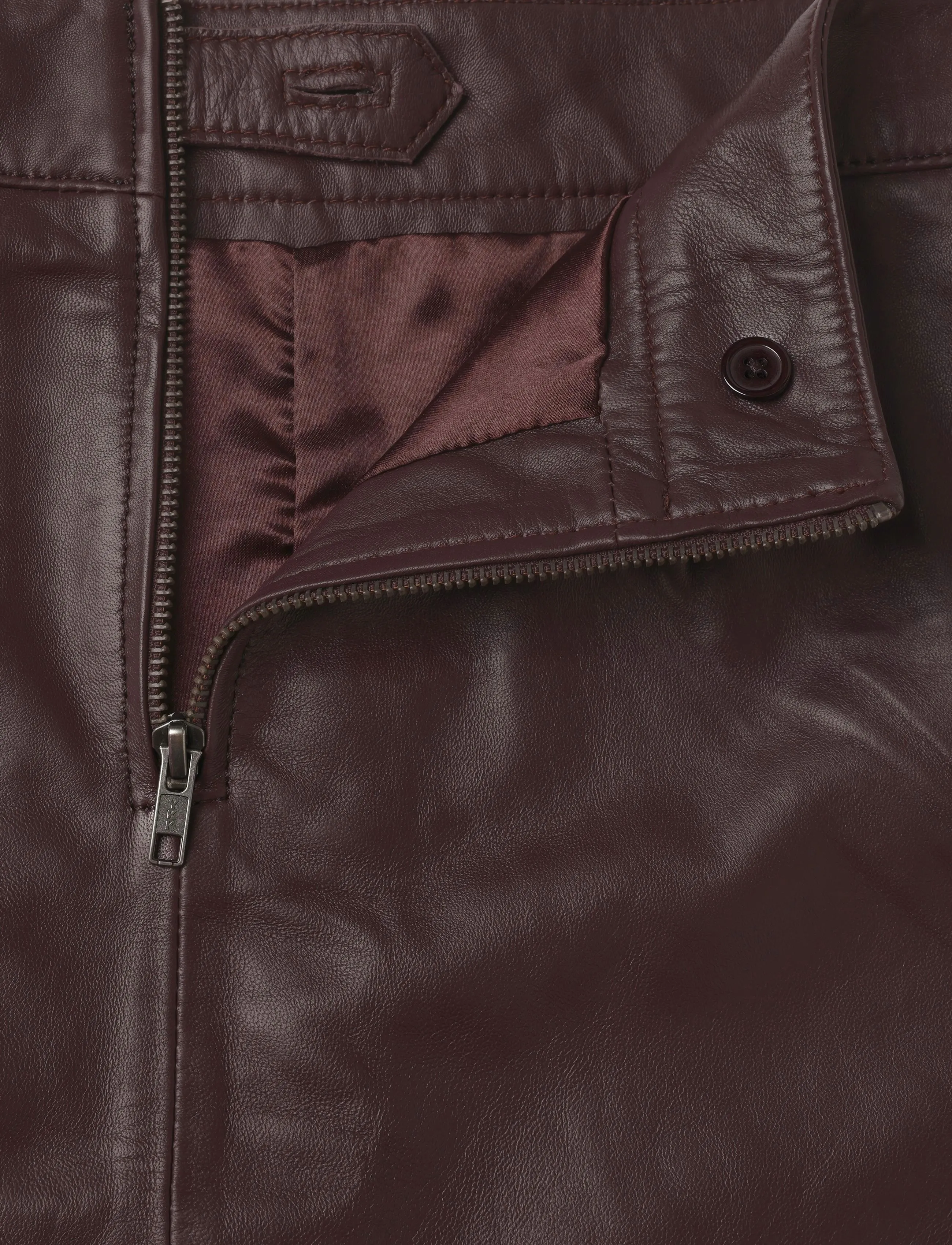 Culture - CUberta Leather Skirt - leather skirts - fudge - 2