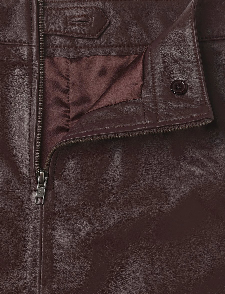 Culture - CUberta Leather Skirt - leather skirts - fudge - 2