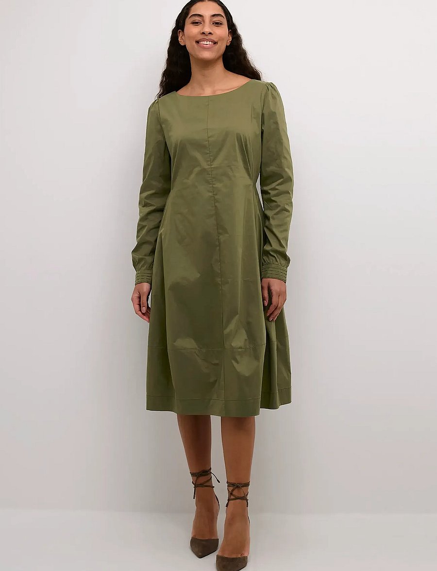 Culture - CUantoinett Dress - midikleider - olive night - 0