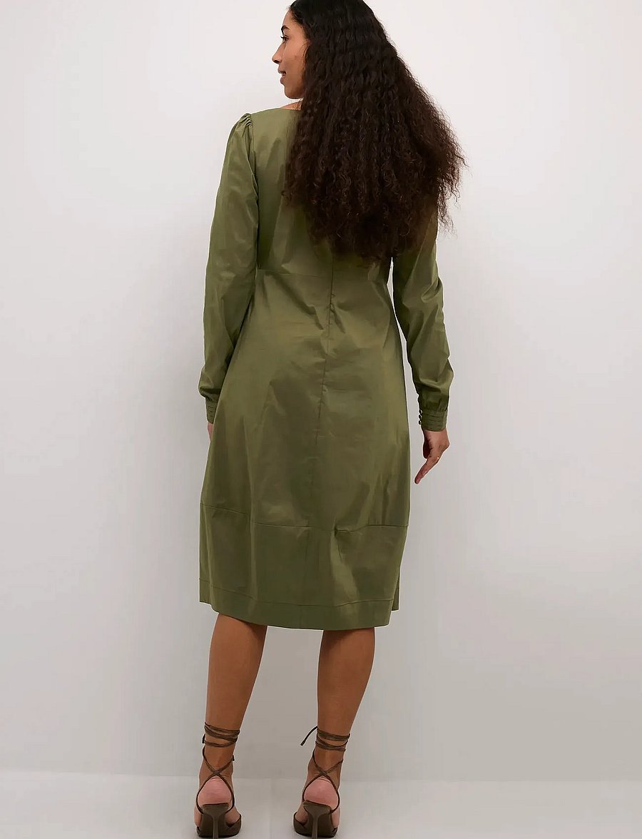 Culture - CUantoinett Dress - midikleider - olive night - 3