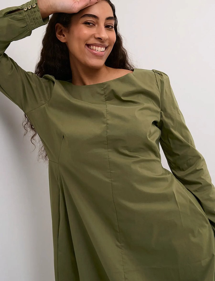 Culture - CUantoinett Dress - midikleider - olive night - 4