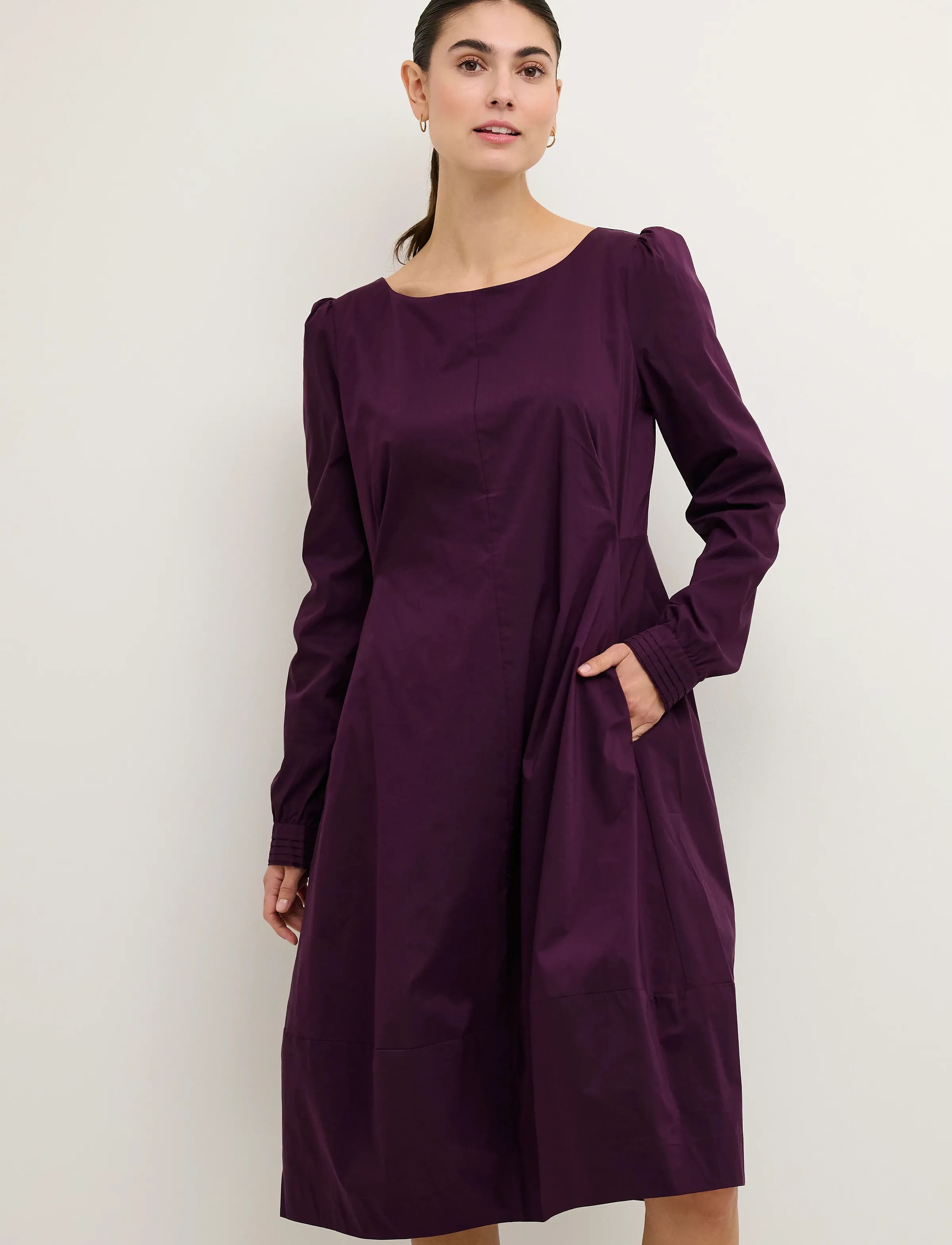 Culture Cuantoinett Dress, L, Purple, Kjoler > Knælange Og Midi, Dame