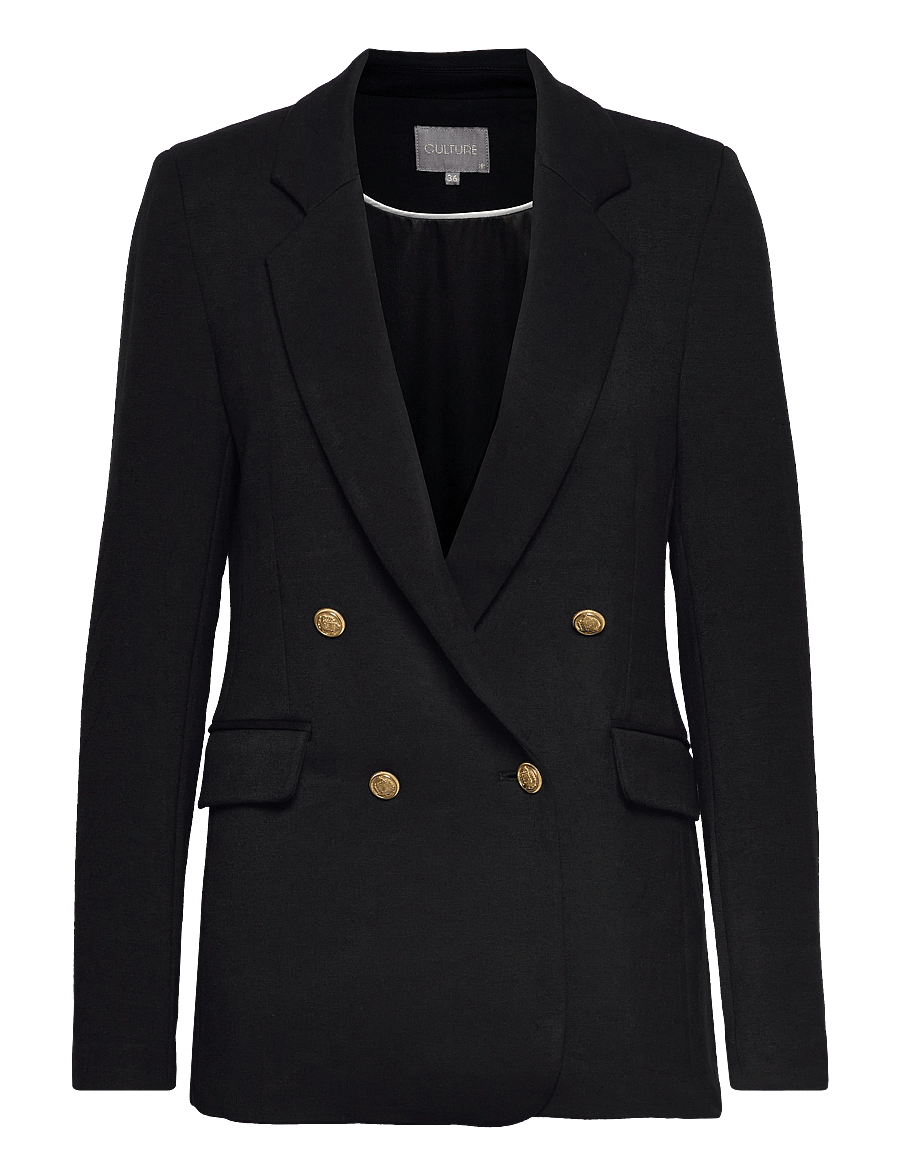 Culture - CUEVA CLASSIC BLAZER - zweireihige blazer - black - 1