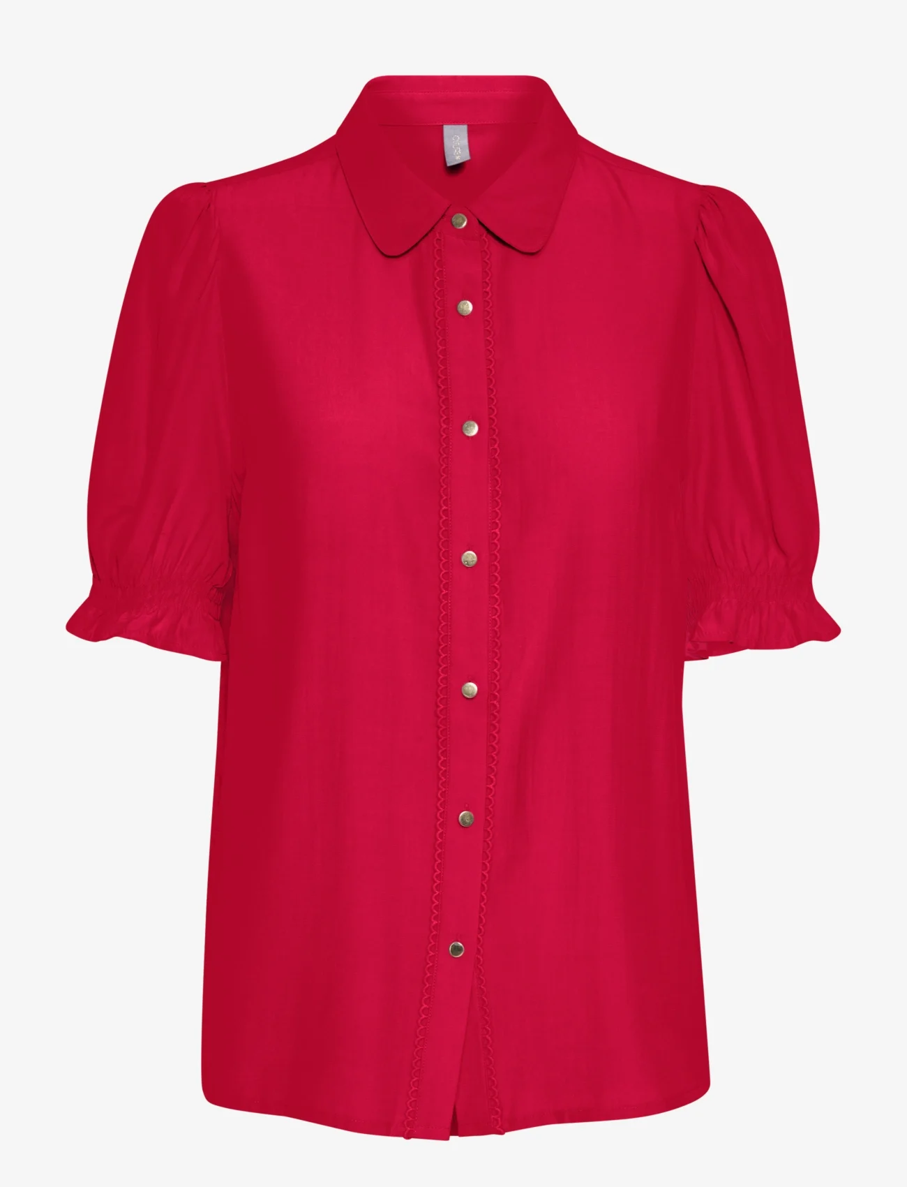 Culture - CUasmine SS Shirt - kortærmede bluser - fiery red - 0