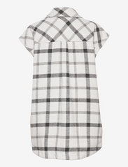 Culture - CUmiko Waistcoat - kortærmede skjorter - light grey check - 1