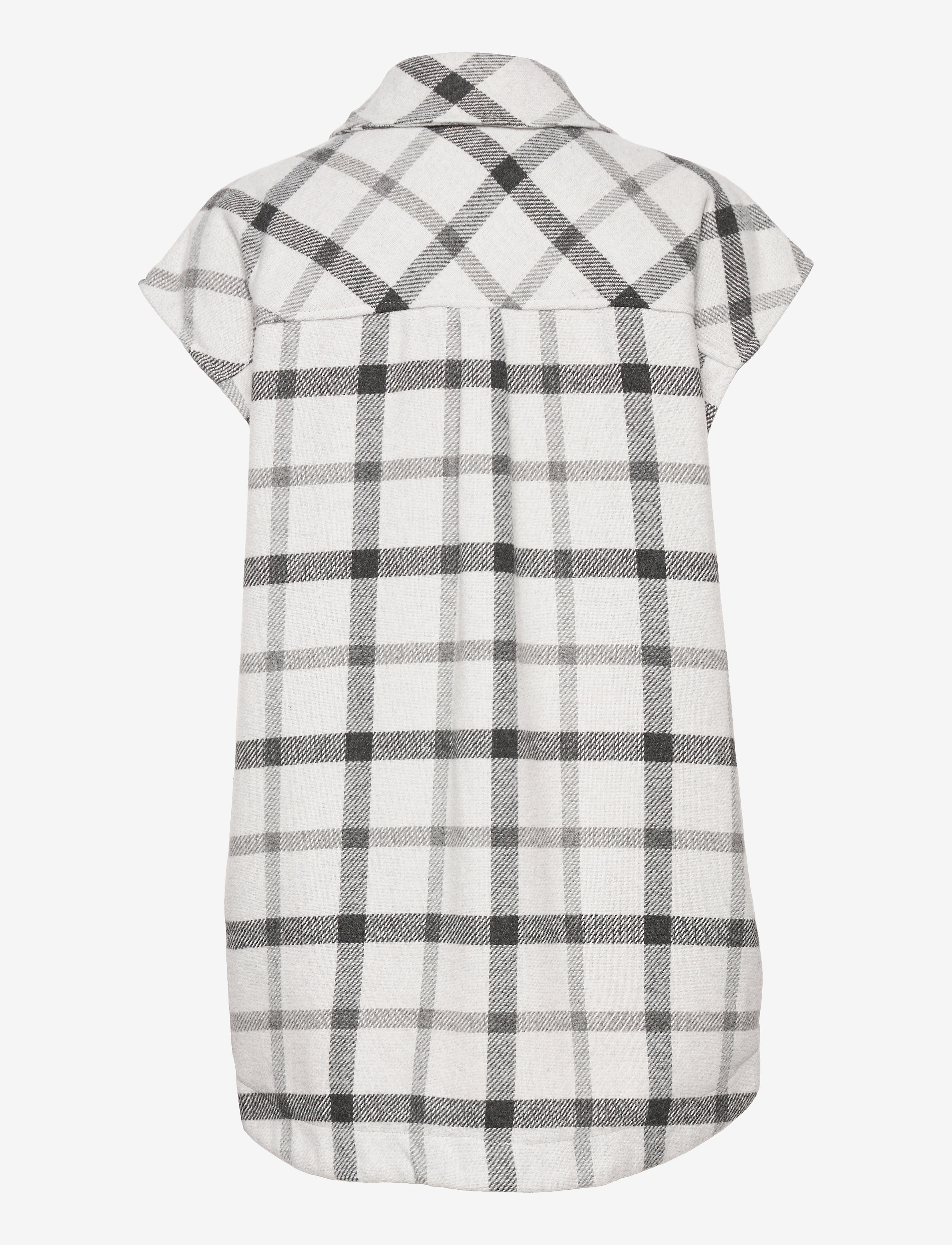 Culture - CUmiko Waistcoat - kortærmede skjorter - light grey check - 2
