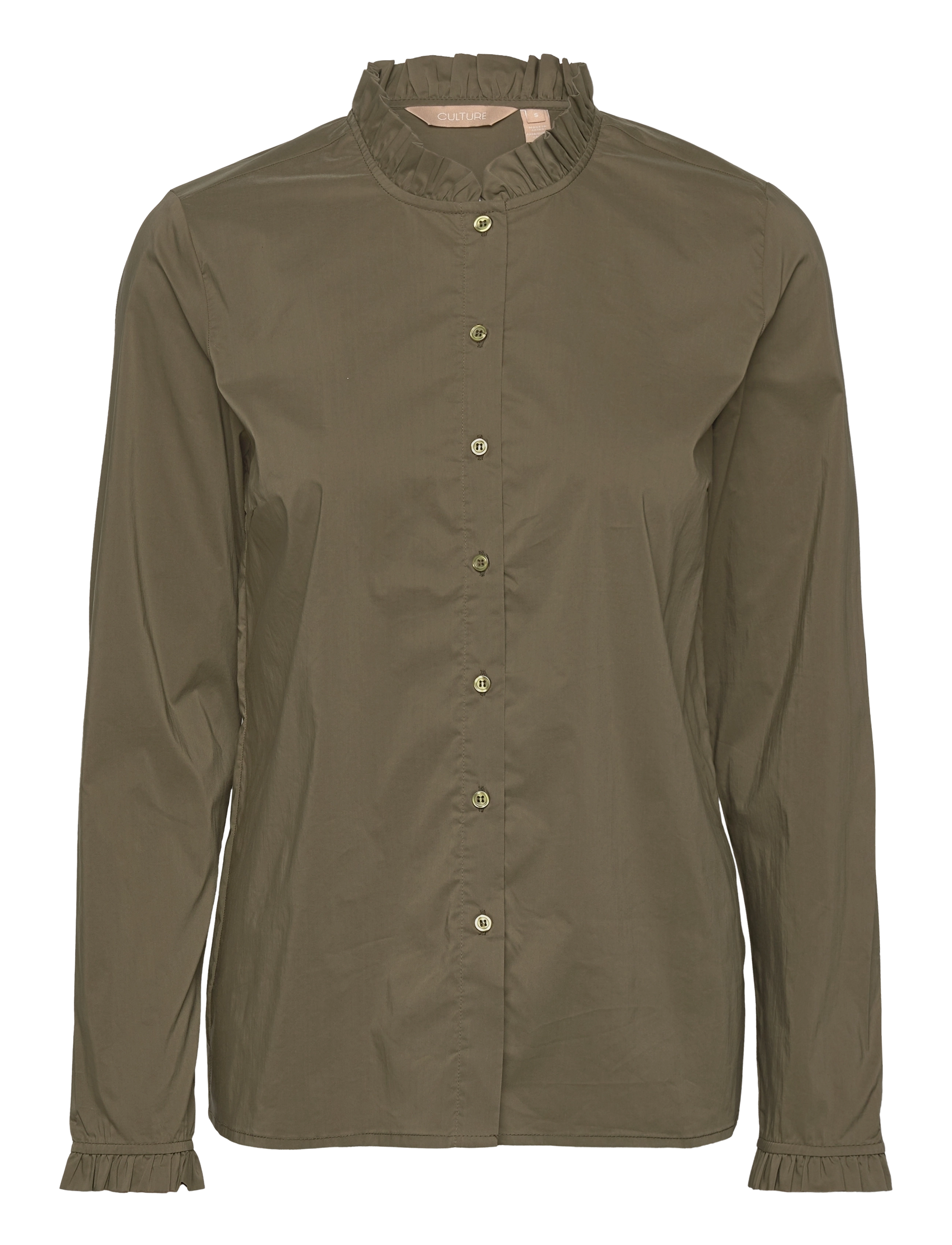Culture CUantoinett Button Shirt - Kleidung - OLIVE NIGHT / khaki/green